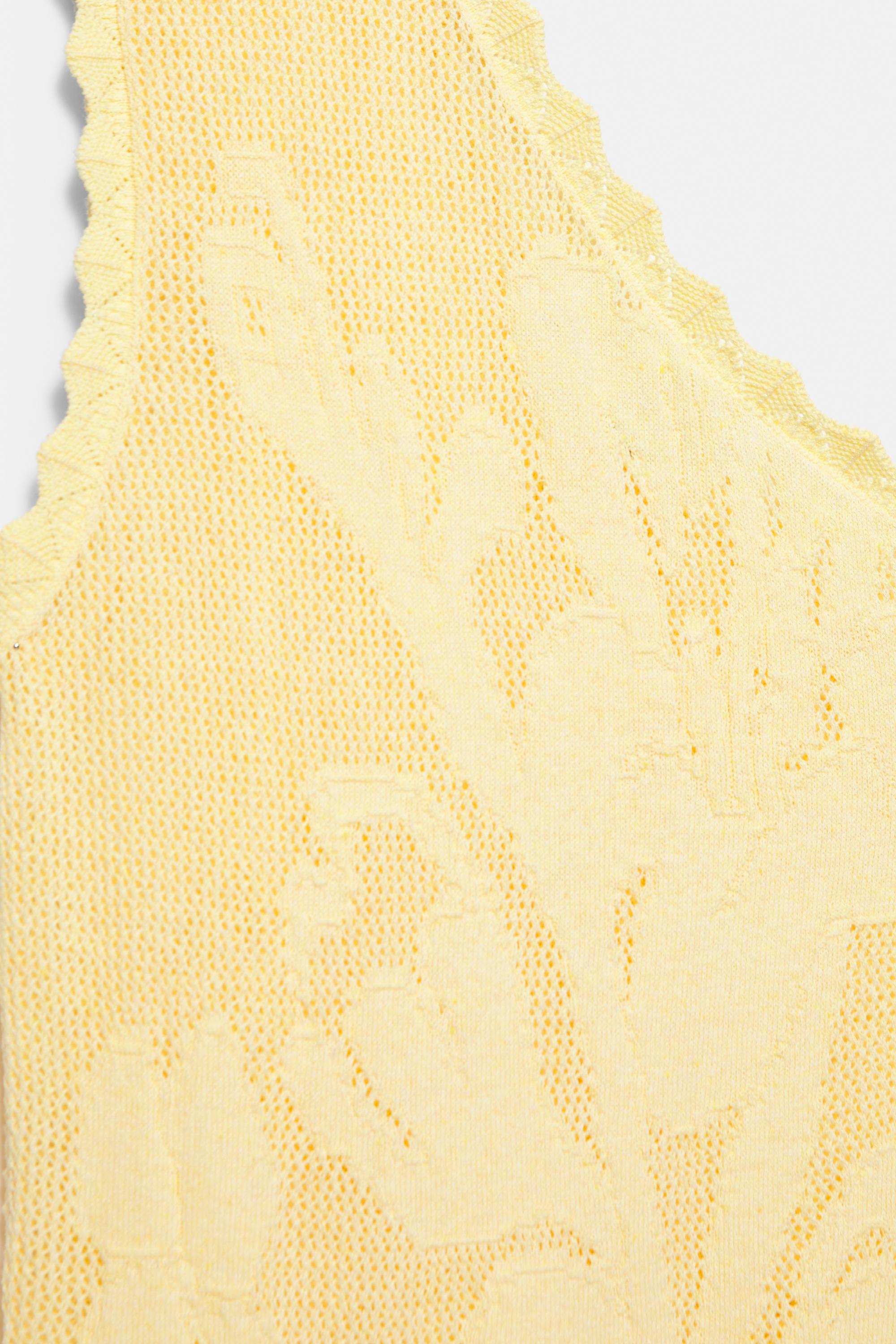 Yellow crochet mini dress — Yellow