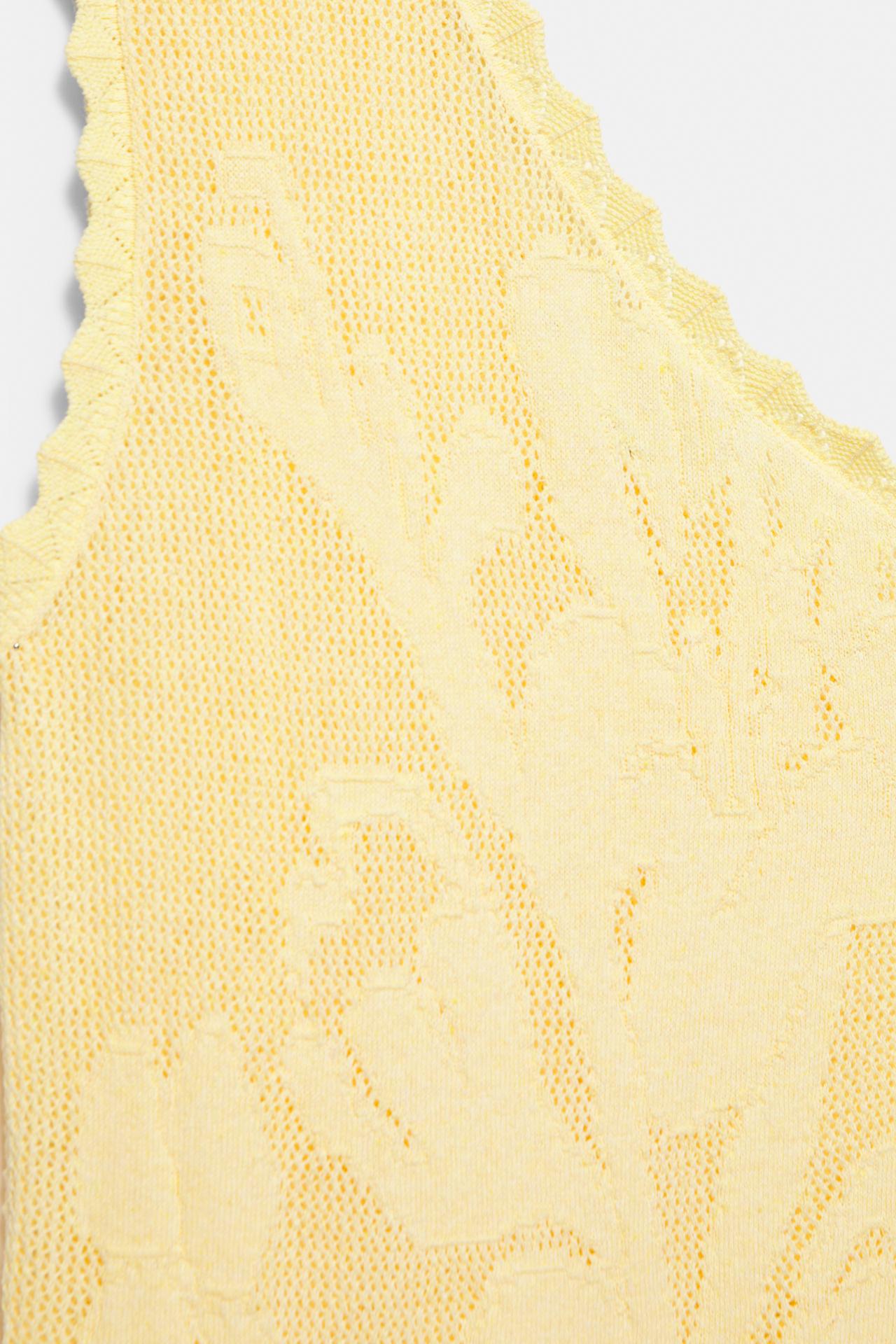 Yellow crochet mini dress — Yellow