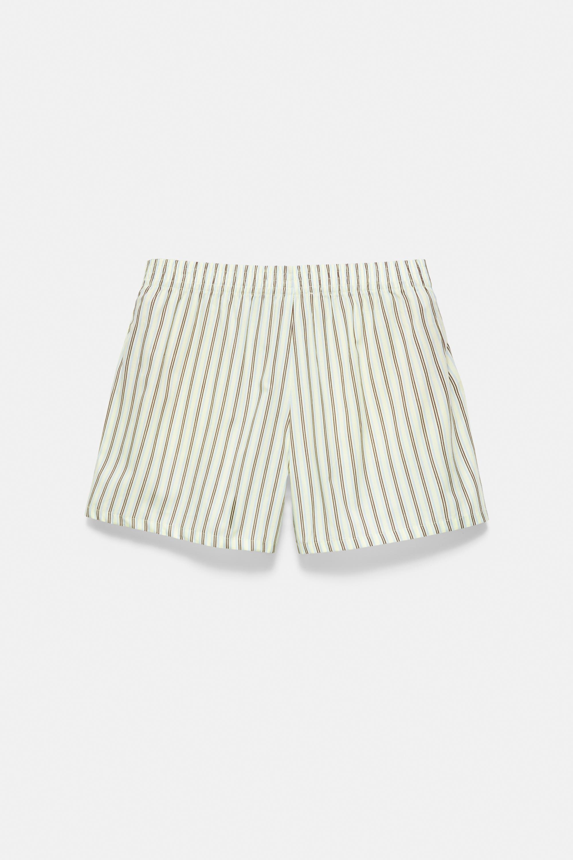 Striped Bermuda shorts — Yellow