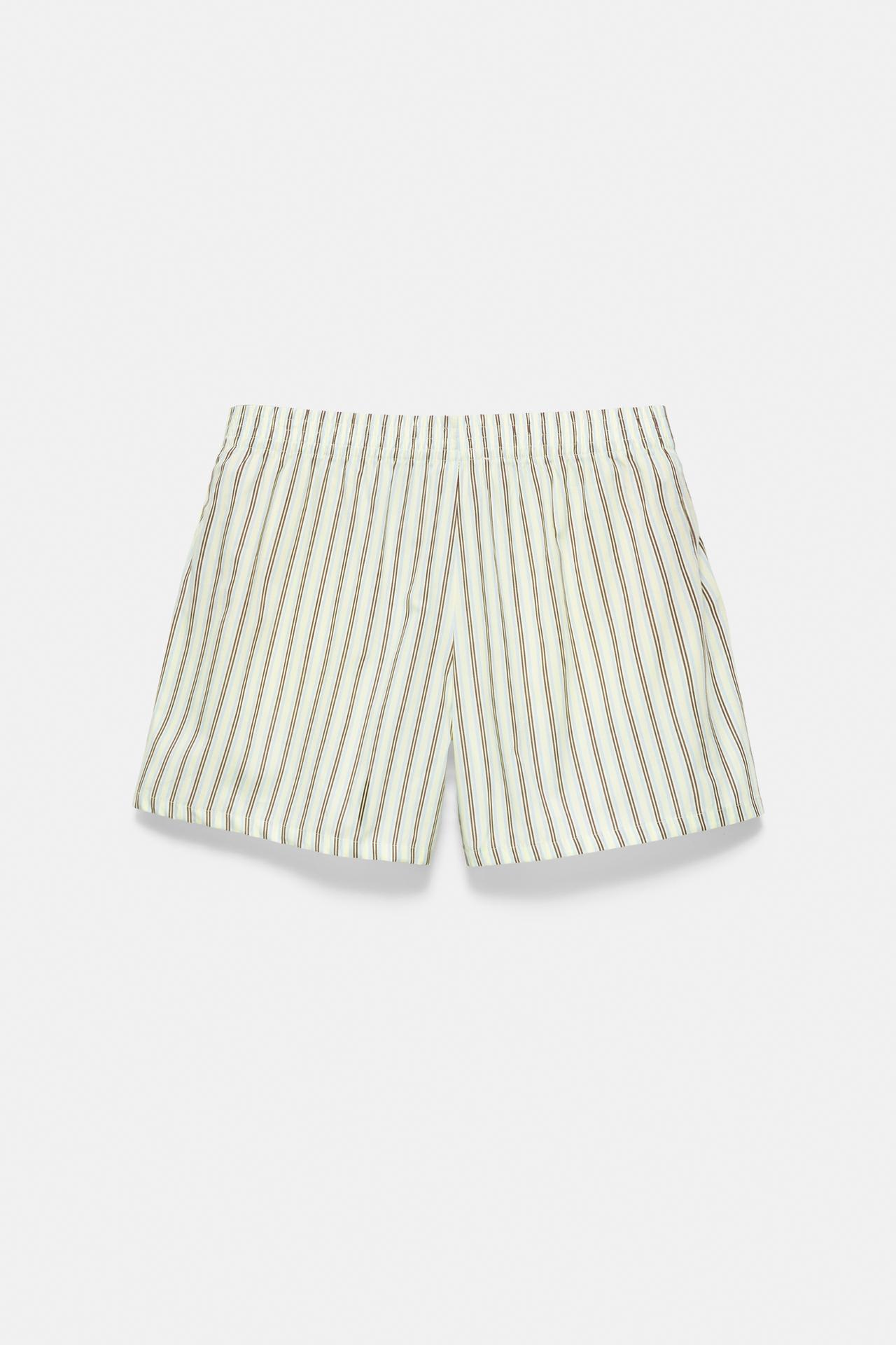 Striped Bermuda shorts — Yellow