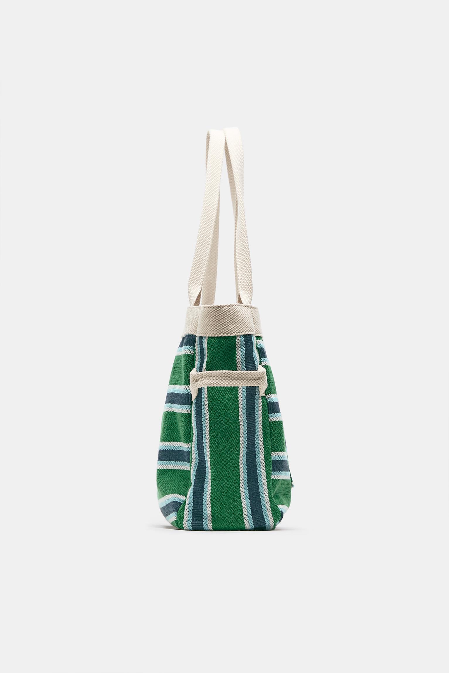 Çizgili tote çanta - Görsel 30