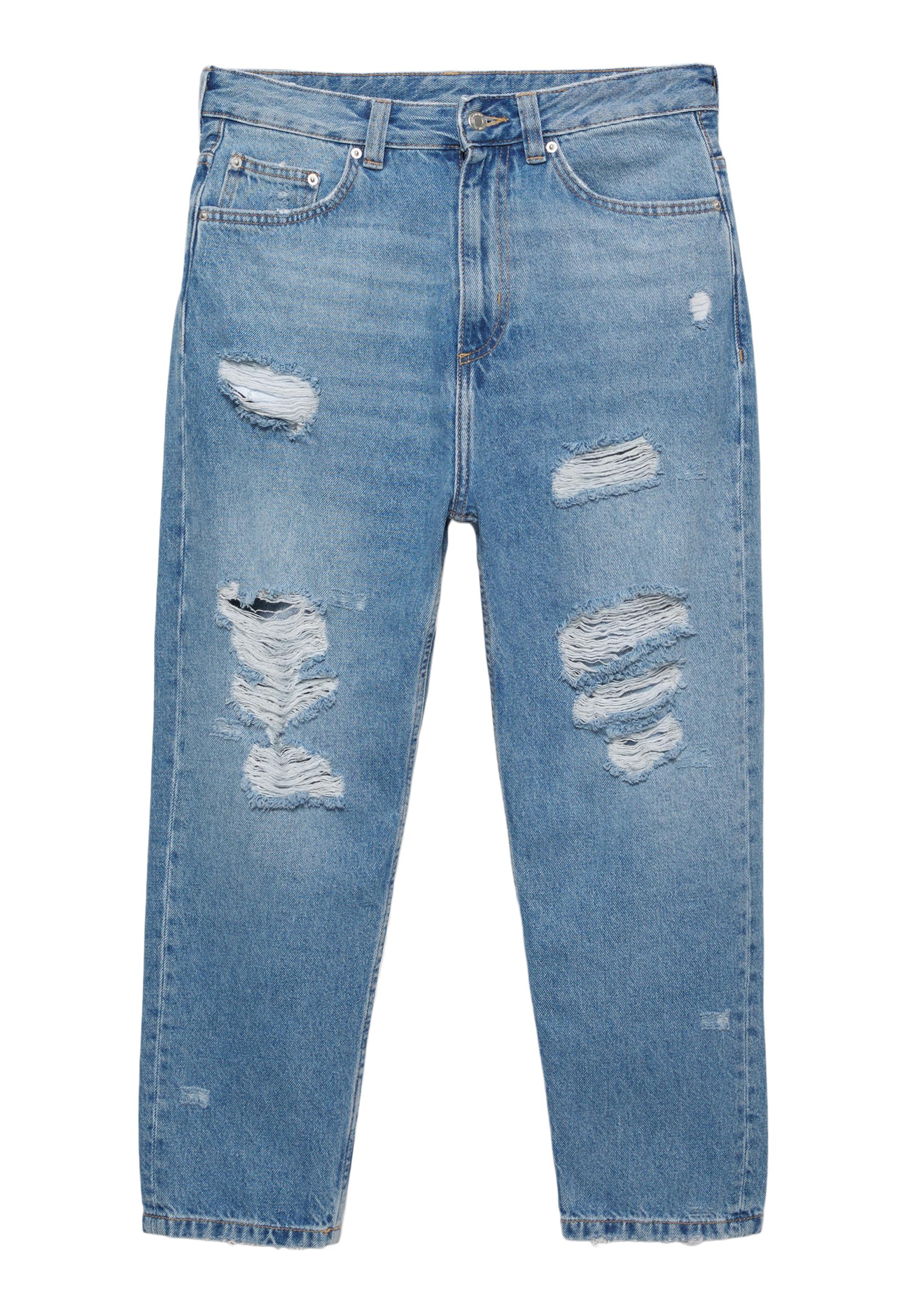 Relaxed fit ripped jeans — Pale indigo