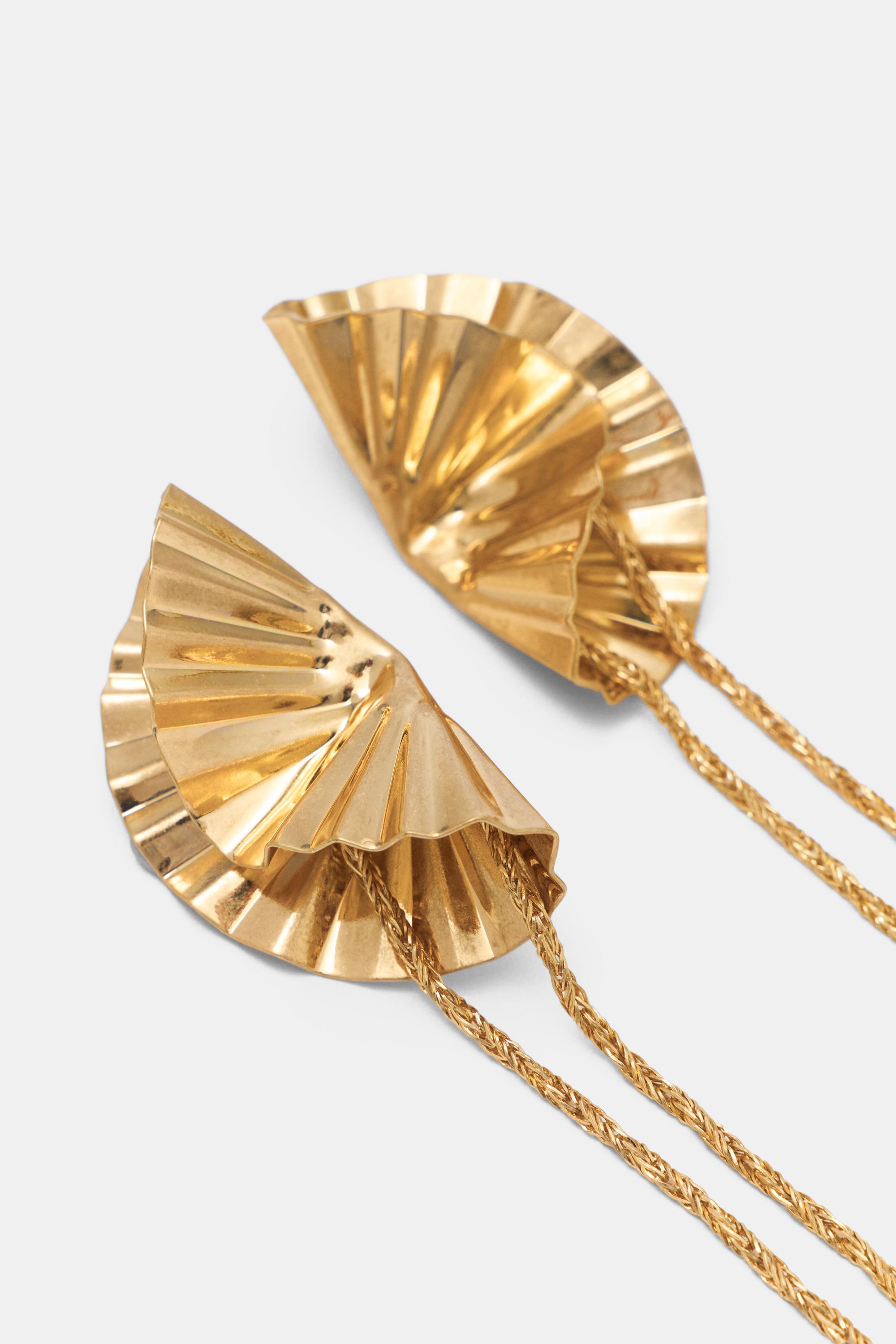 Zincirli çiçek küpe - Görsel 6