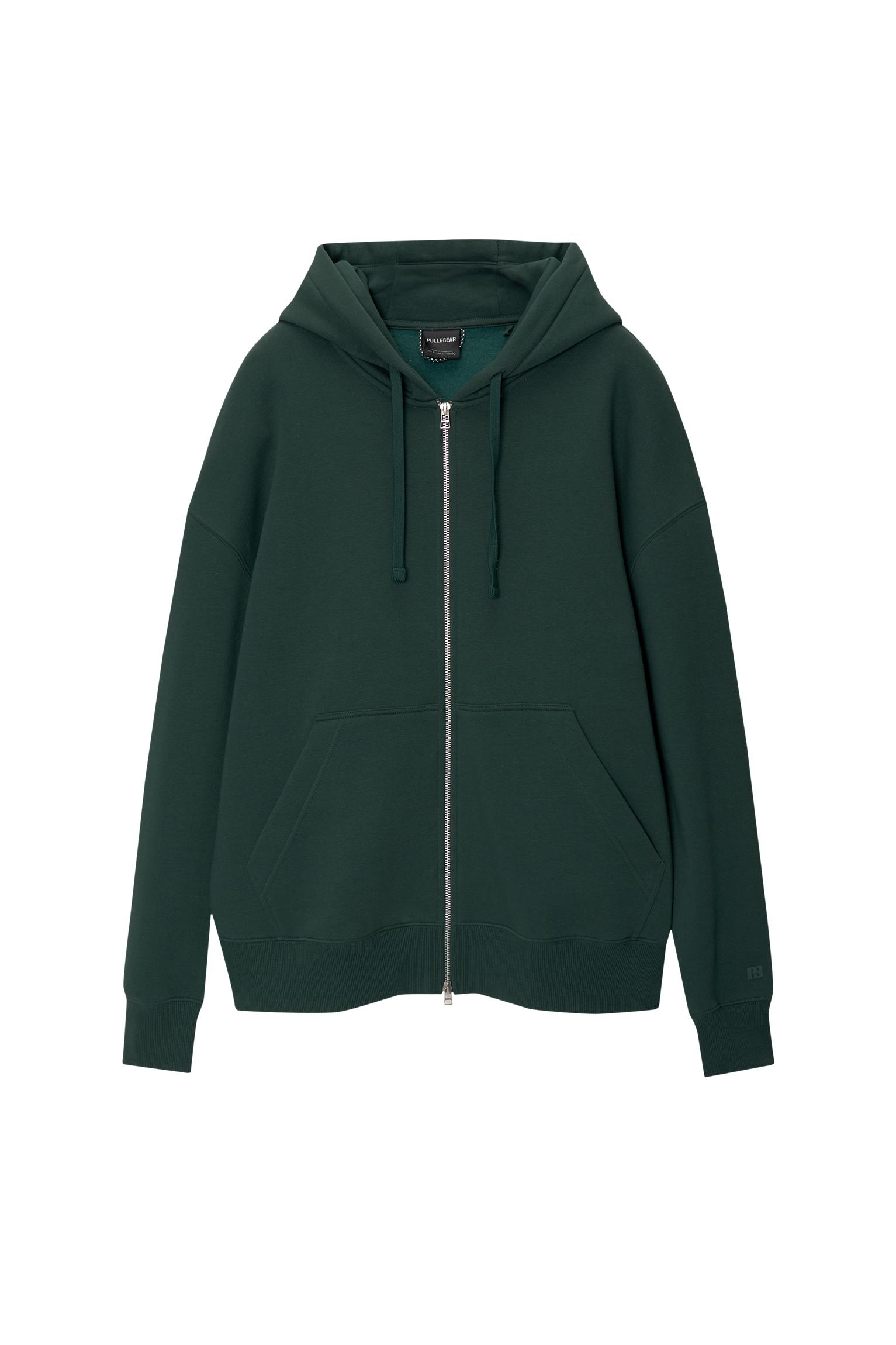 Pull and bear zip up hoodie sale