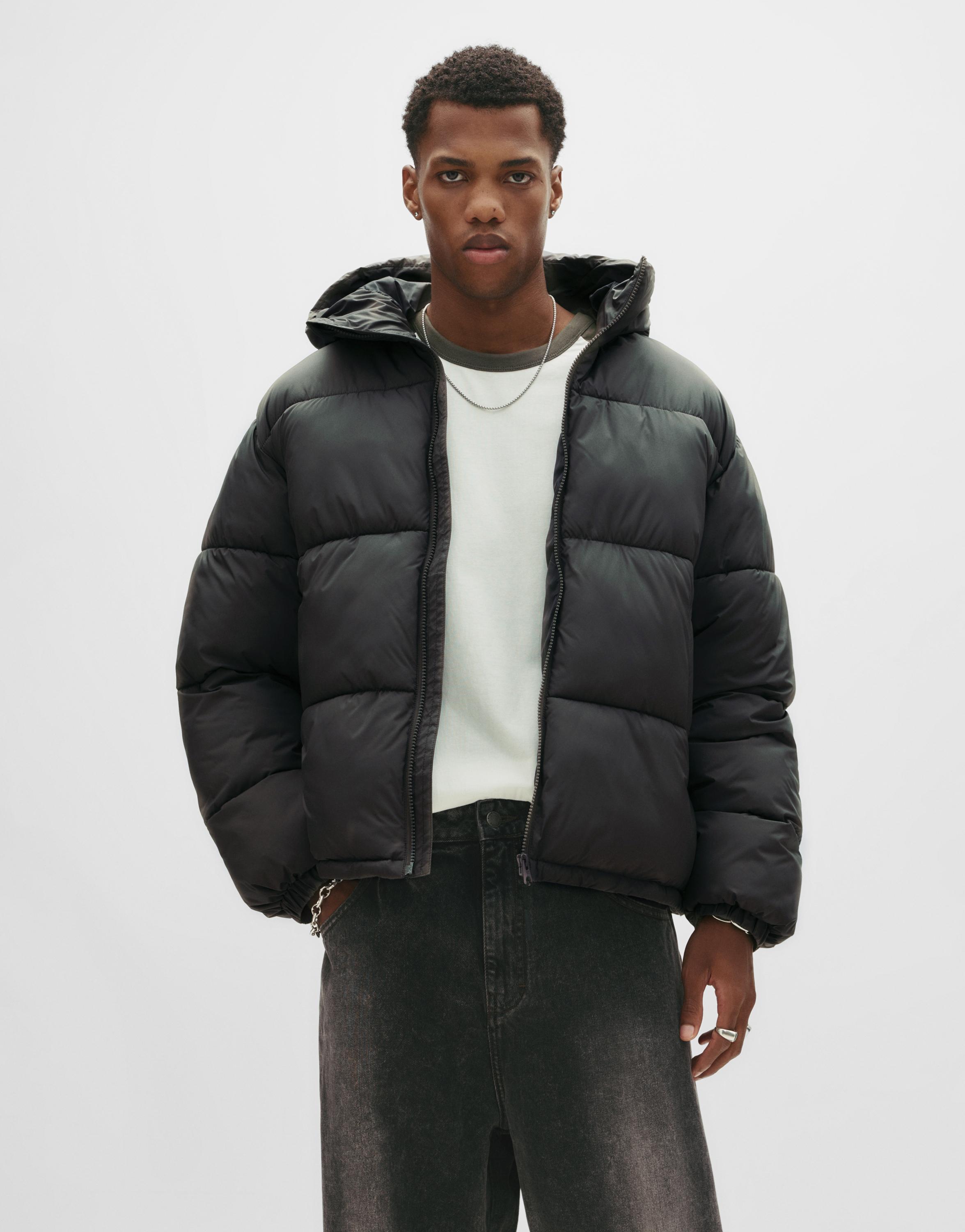 Kapüşonlu Dolgulu Ceket - Görsel 38