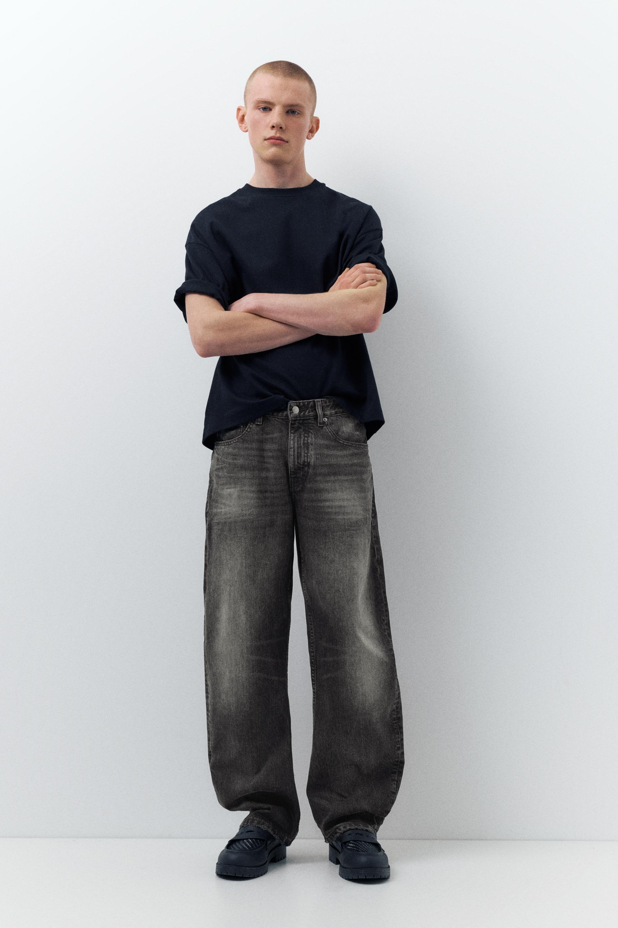 Düşük bel bol kesim jean