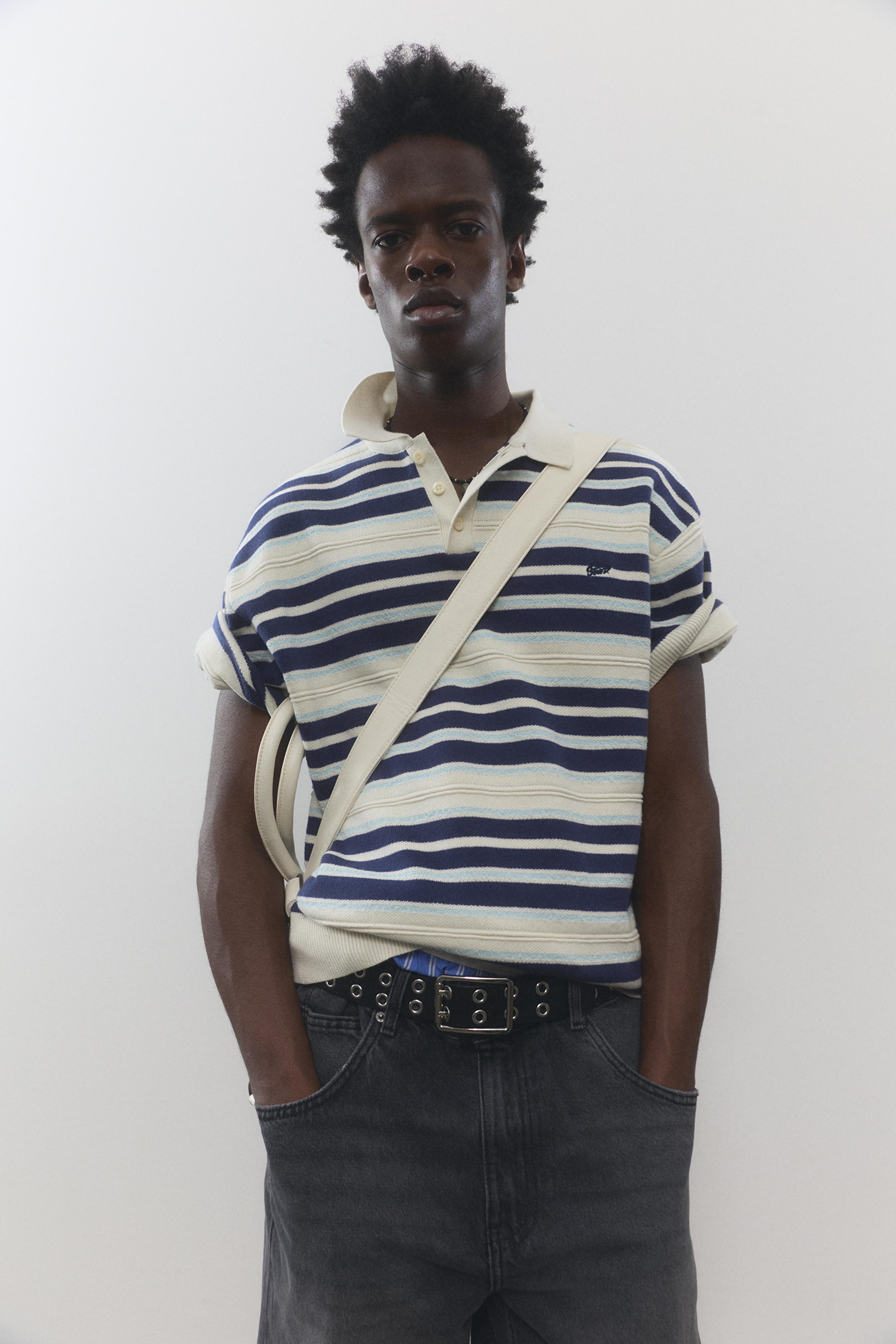 STWD çizgili örme polo - Görsel 16