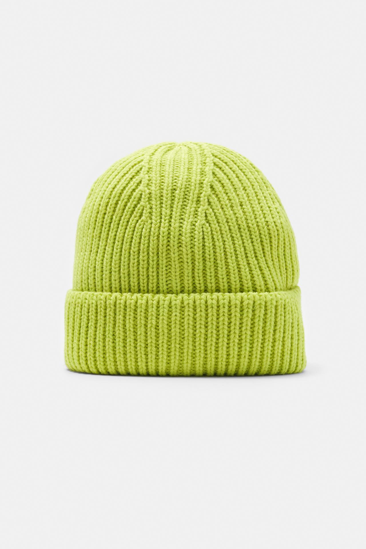 Chunky knit beanie — Lime