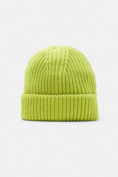 Chunky knit beanie — Lime 6