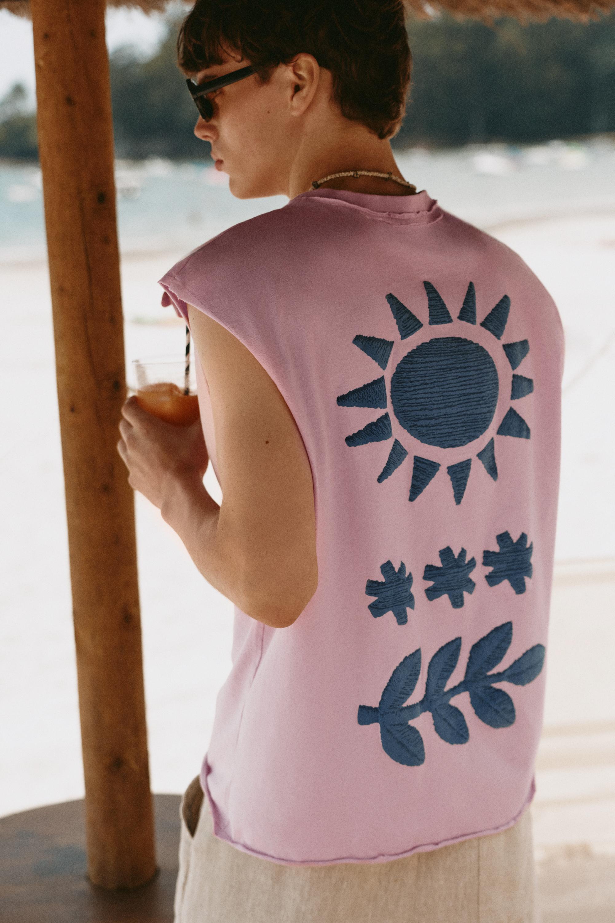 T-Shirt Boxy Smanicata Ibiza
