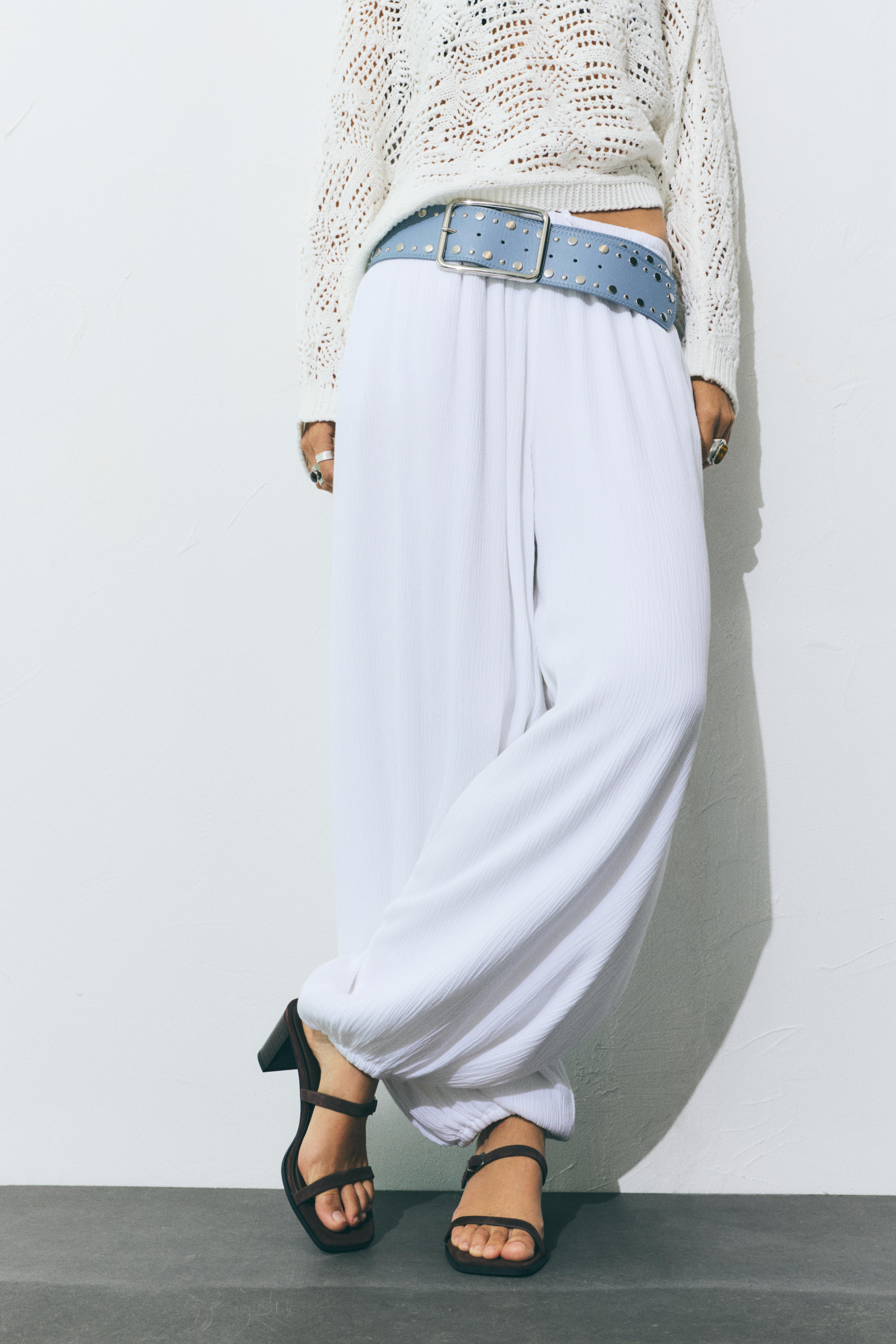 Tokalı deri topuklu sandalet - Görsel 15