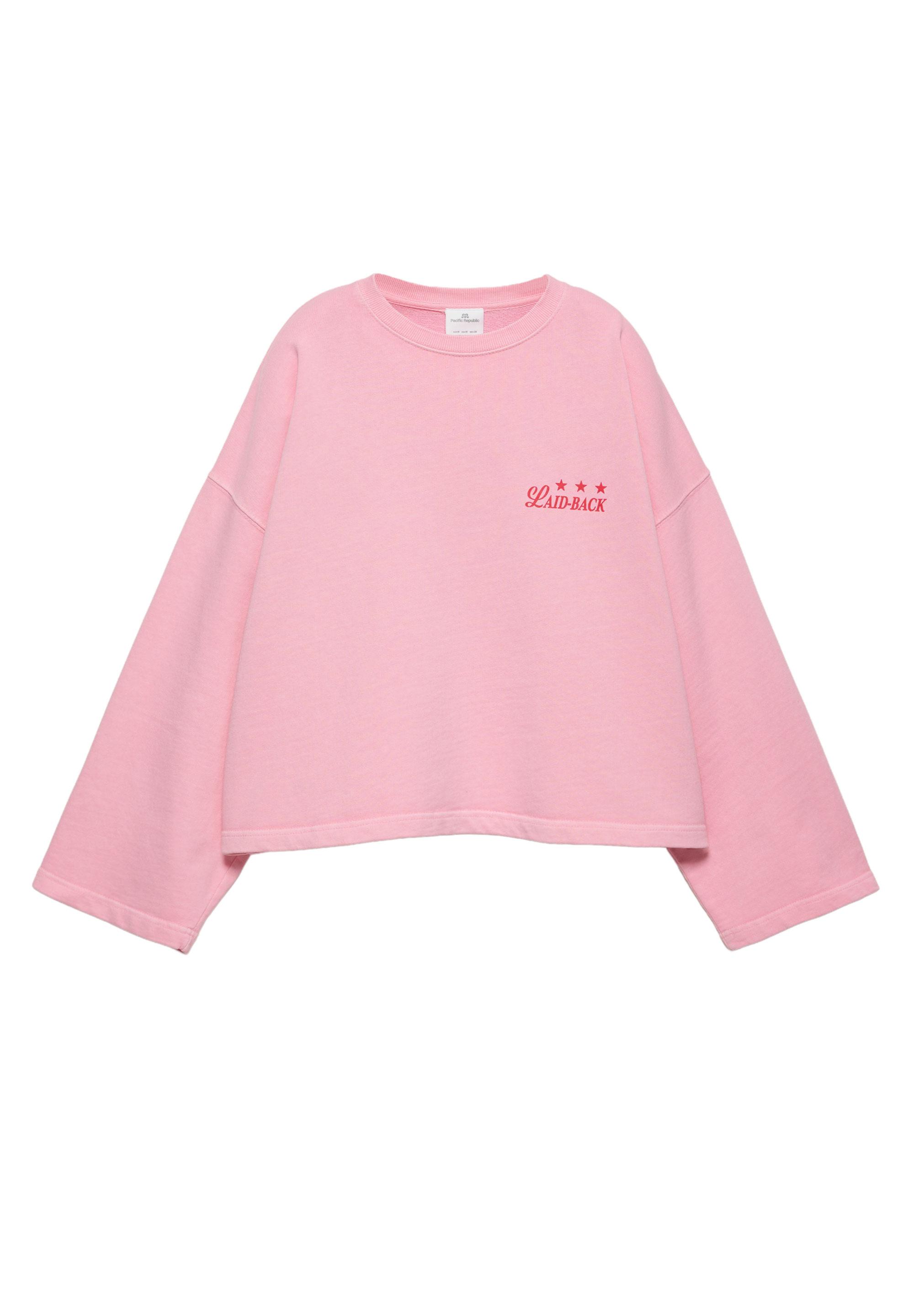 Yıldız desenli bisiklet yaka sweatshirt - Görsel 11