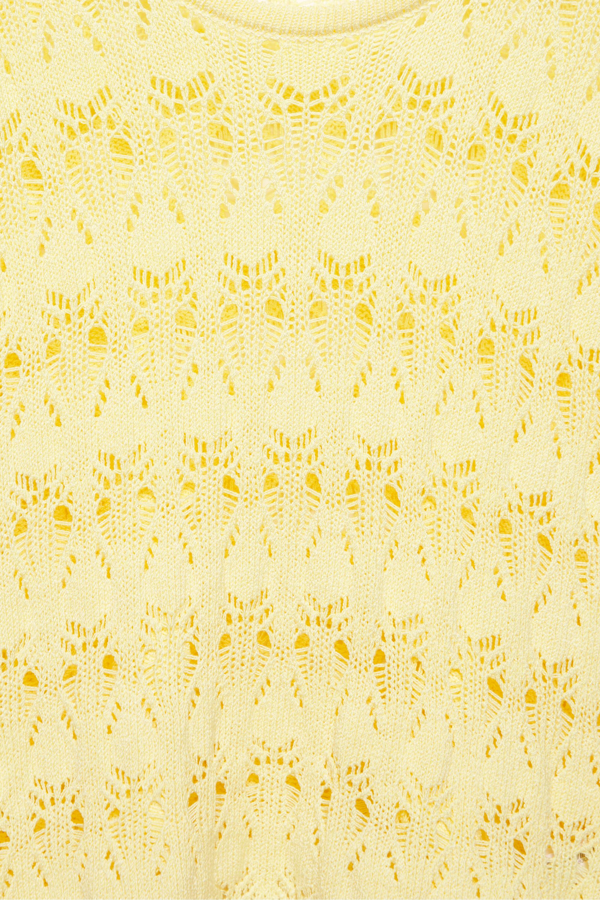 Yellow cutwork jumper — Yellow
