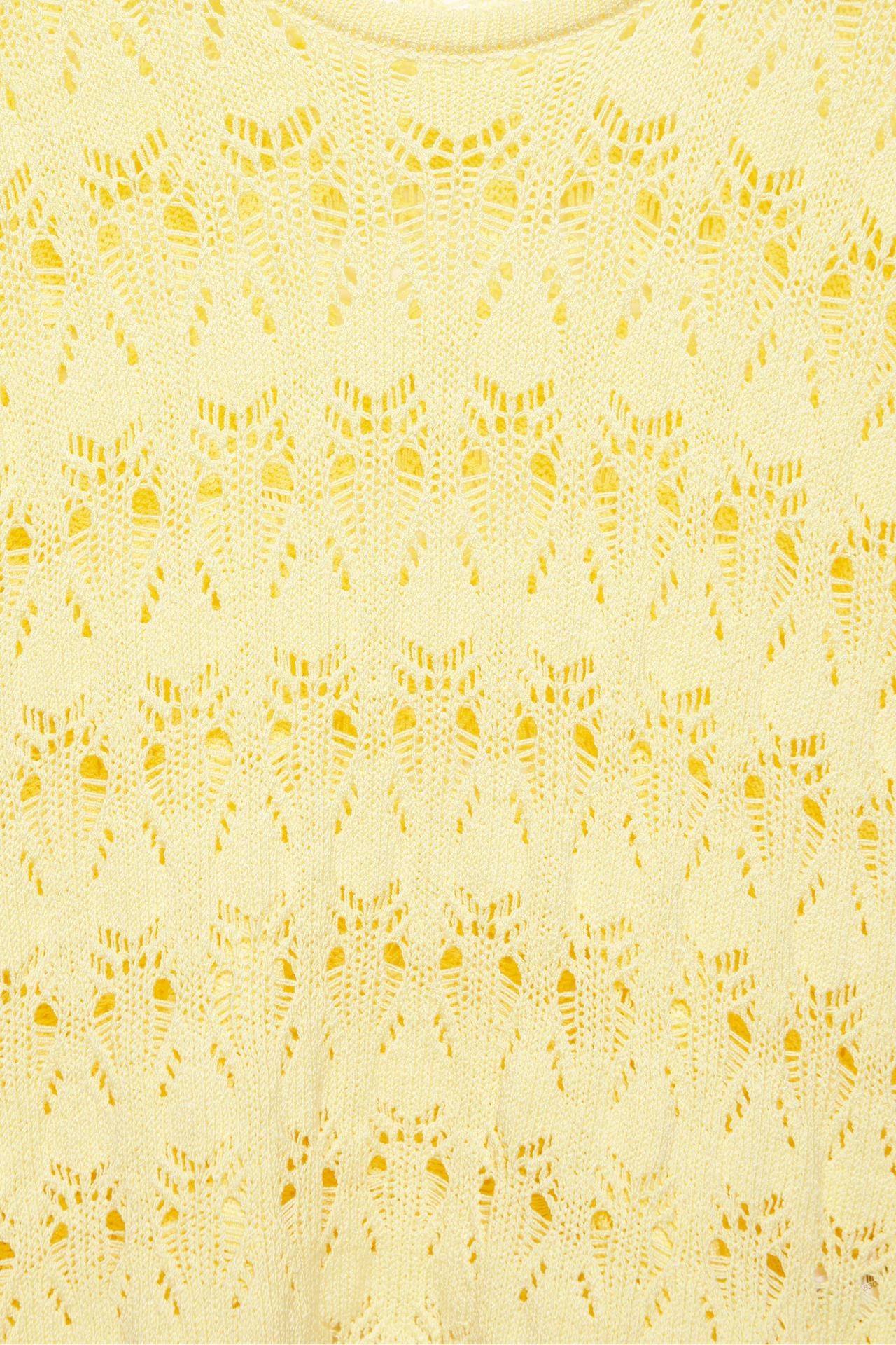 Yellow cutwork jumper — Yellow