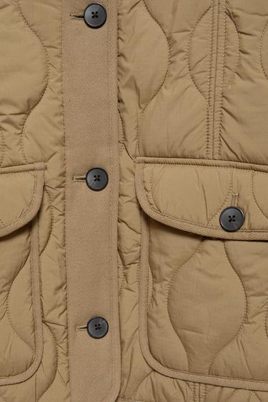 Puffer jacket with pockets — Dark khaki 9
