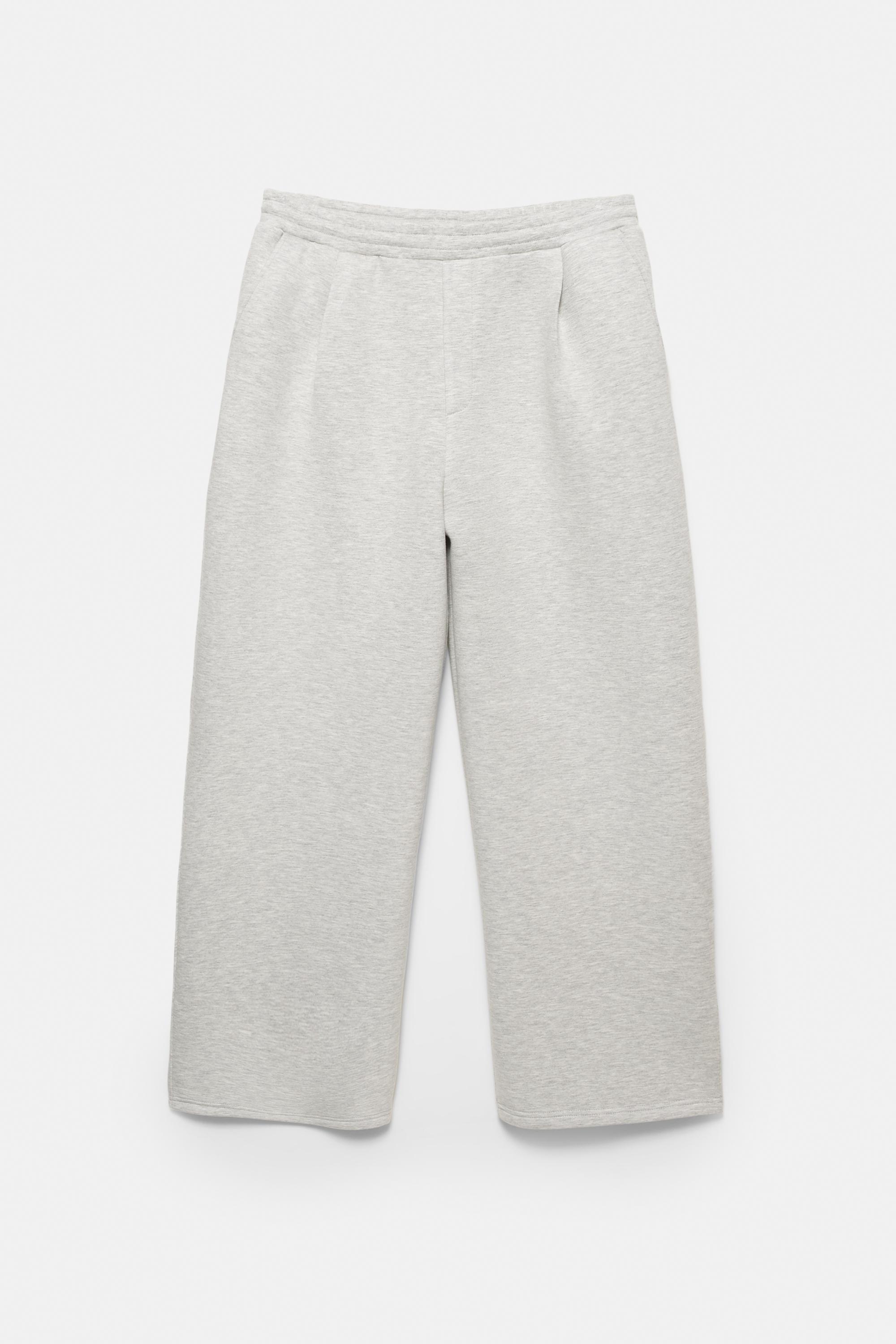 Balloon fit tracksuit bottoms — Grey marl