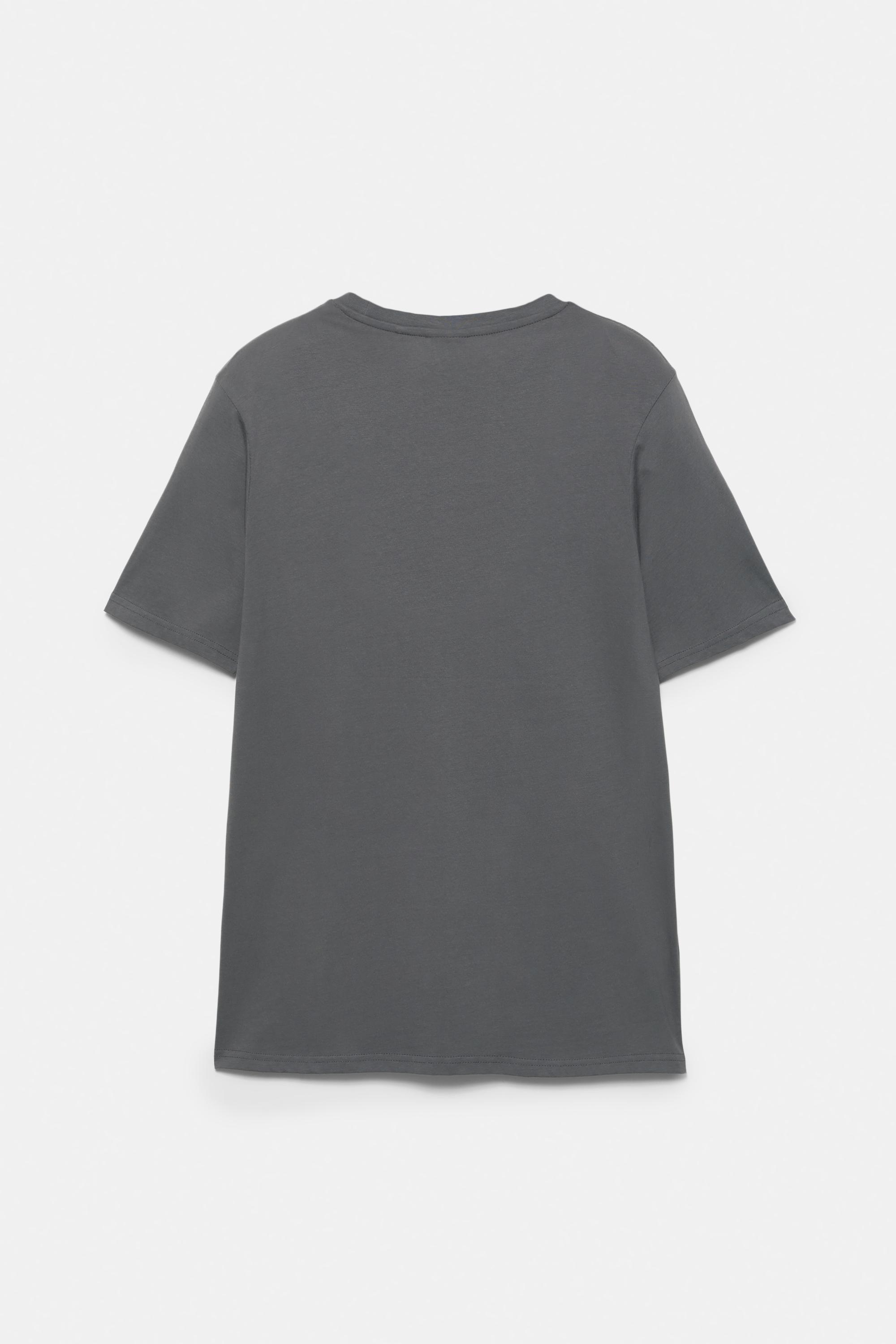 Embroidered logo T-shirt — Grey