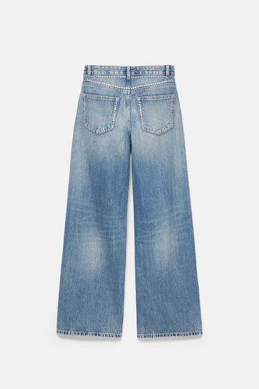 Studded straight-leg jeans — Dark blue 6