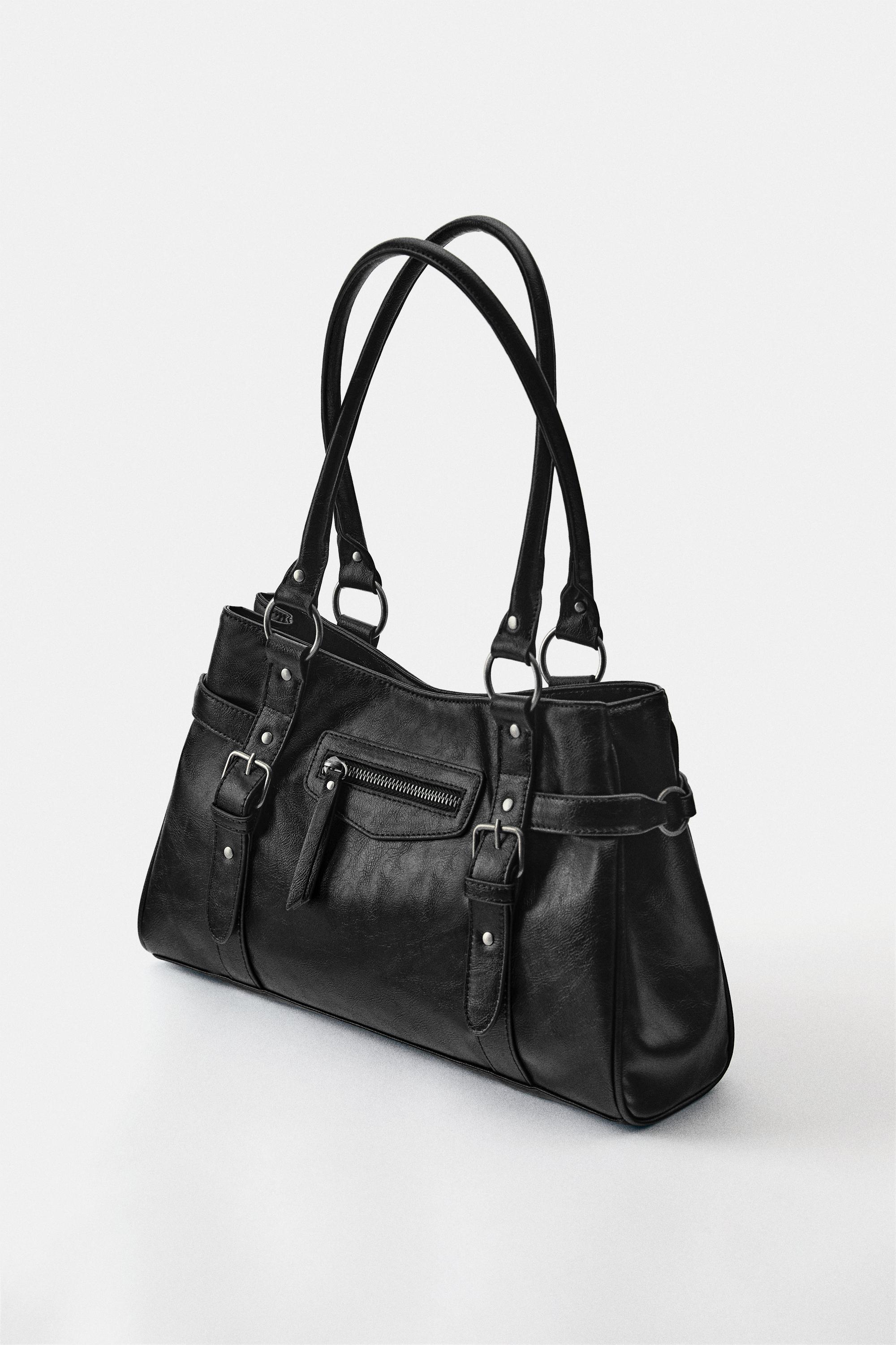 Buckled shopper bag — Black
