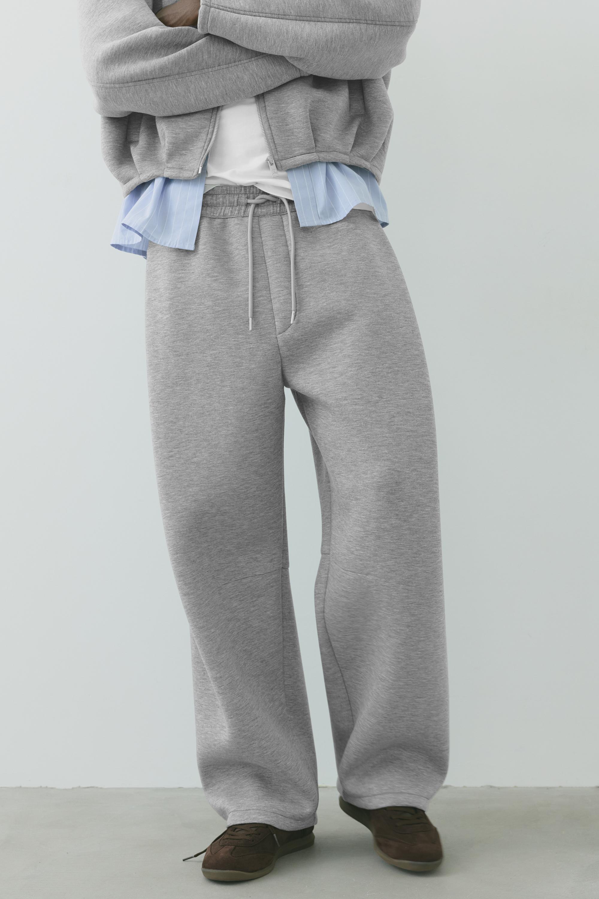 Relaxed fit sweatpants — Grey marl