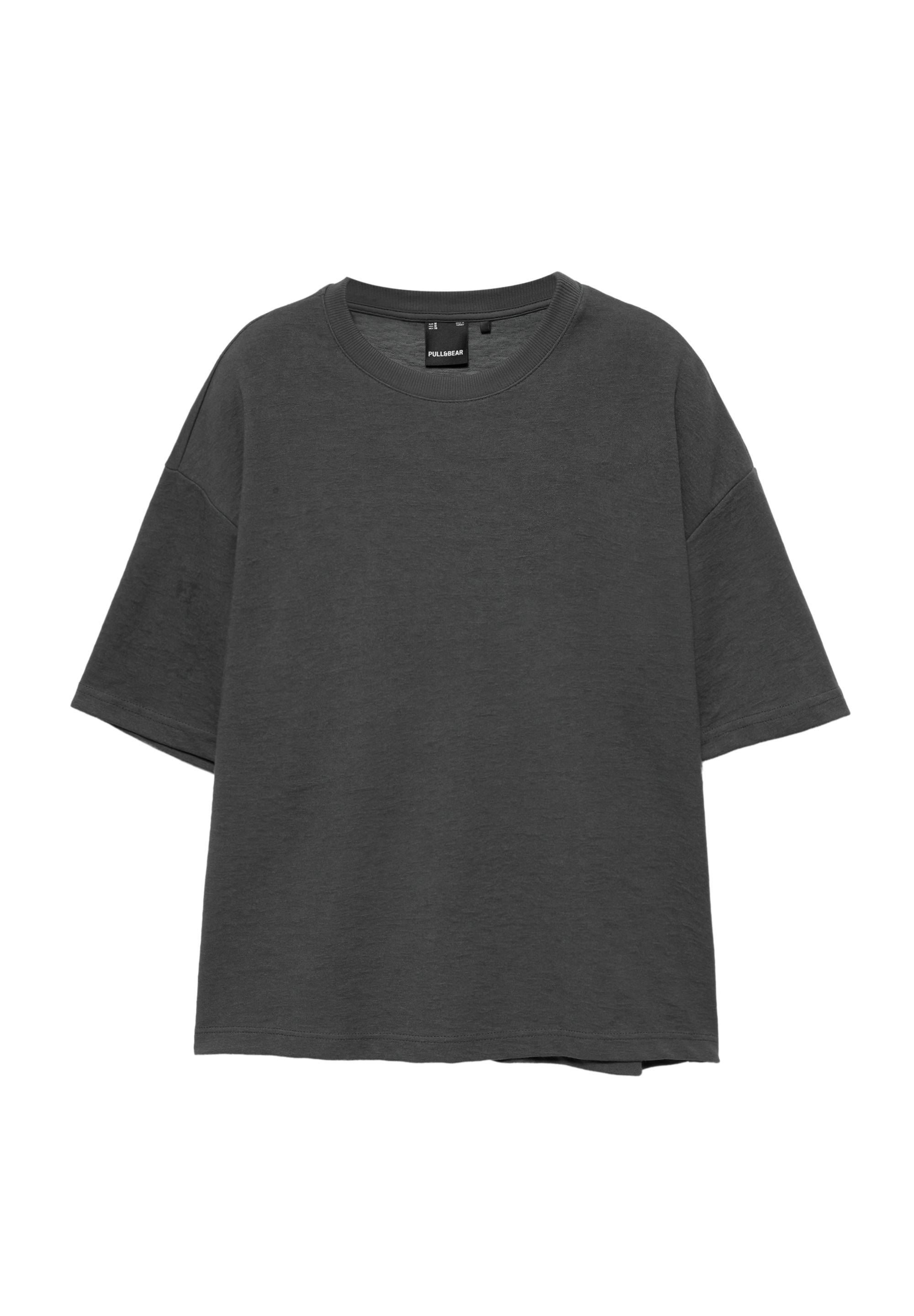 Textured relaxed fit T-shirt — Anthracite grey