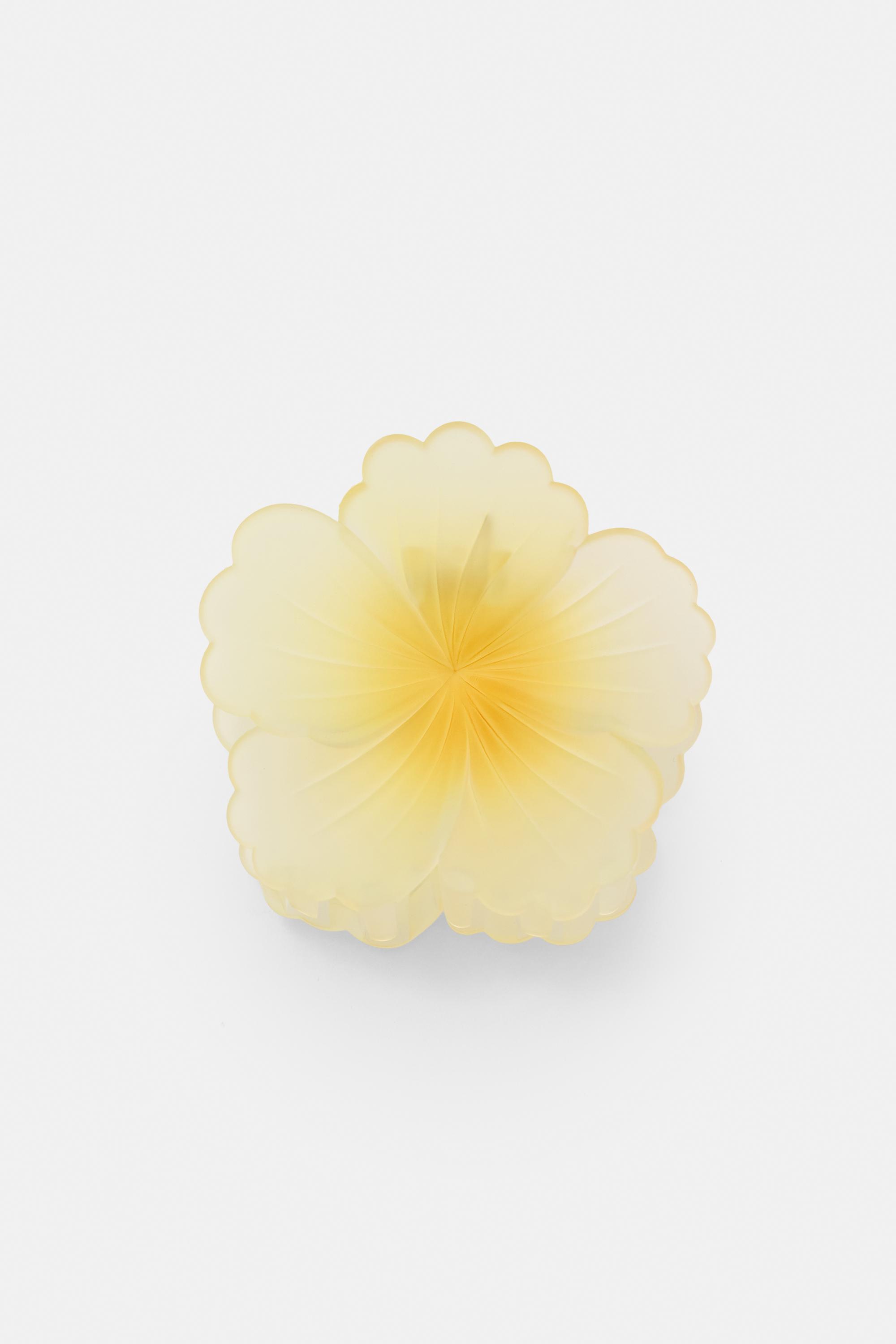 Flower hair clip — Yellow