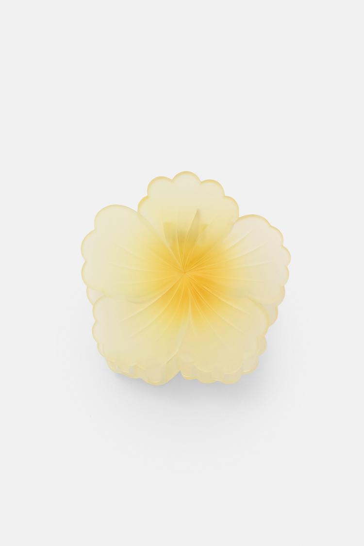 Flower hair clip — Yellow