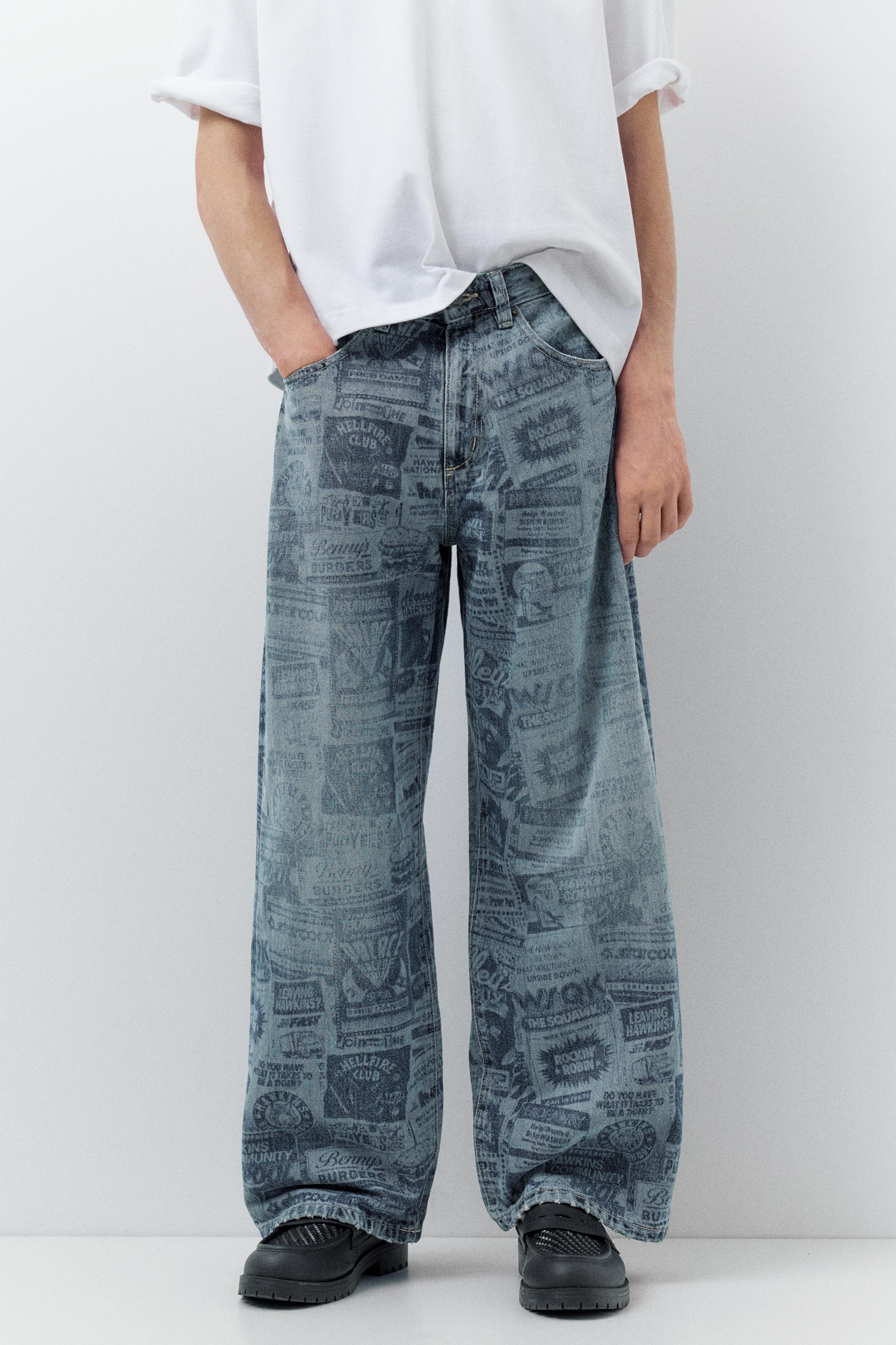 Stranger Things wide-leg jeans — Medium blue