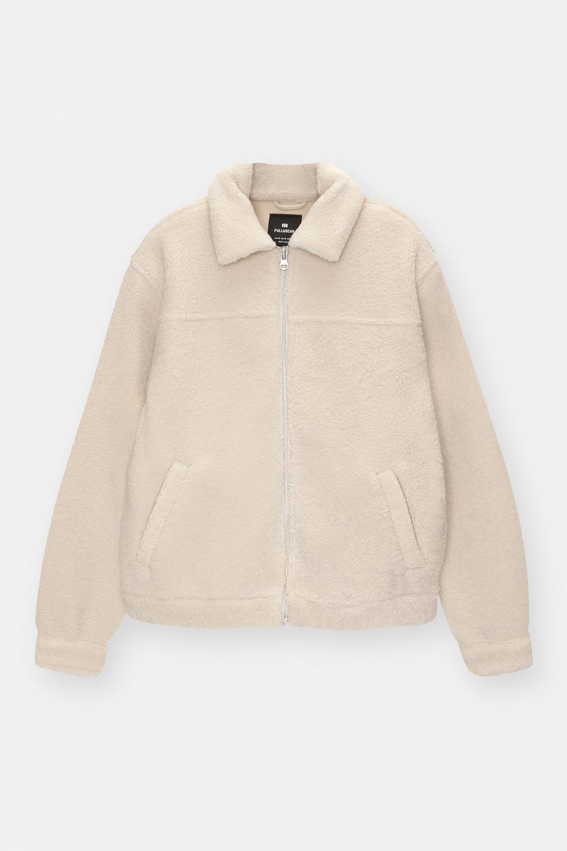 Teddy Coat Faux Fur Jacket Pull And Bear Sherpa Jacket Pull And