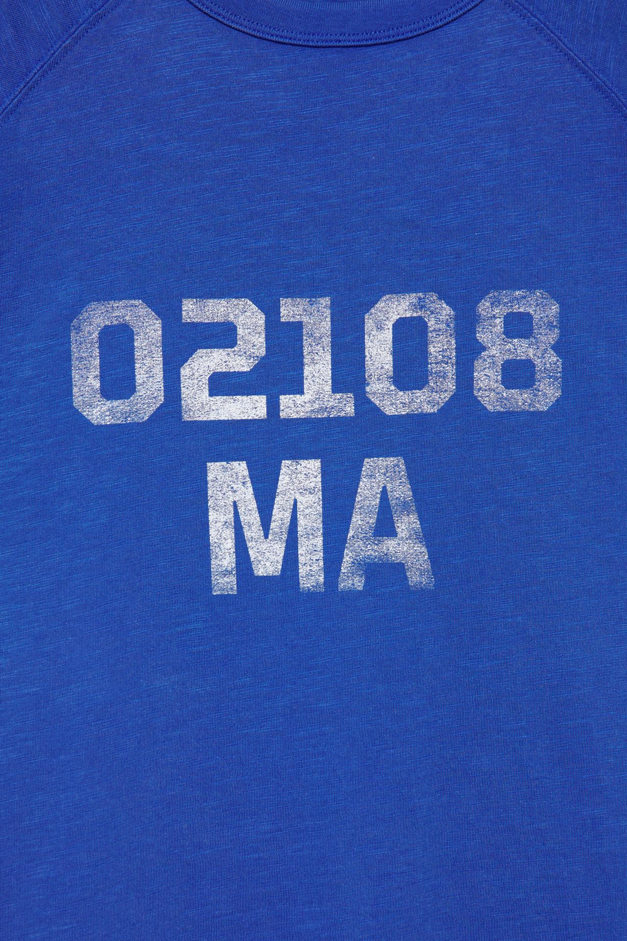 Blue graphic T-shirt — Deep blue