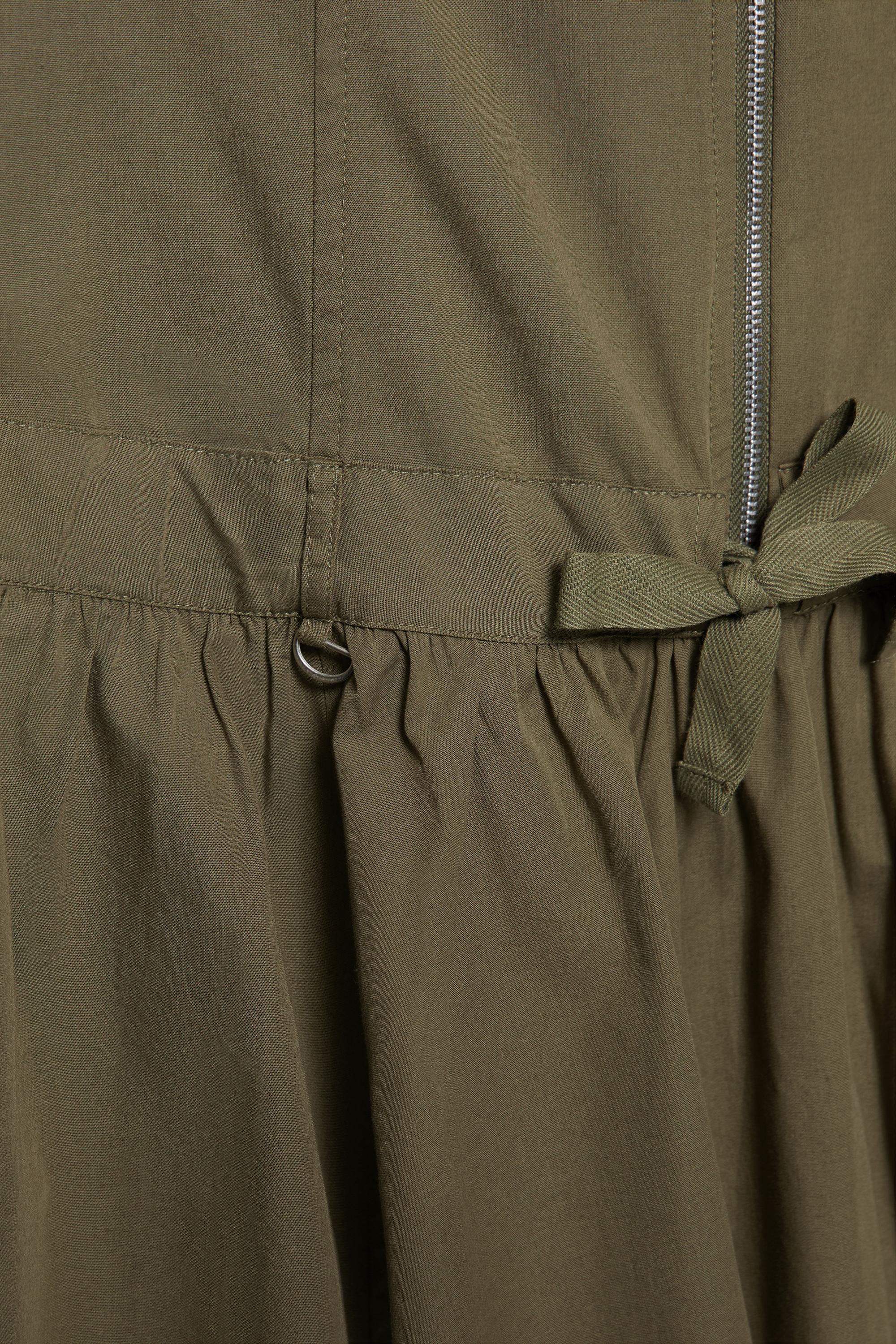 Short halter dress with zip — Khaki