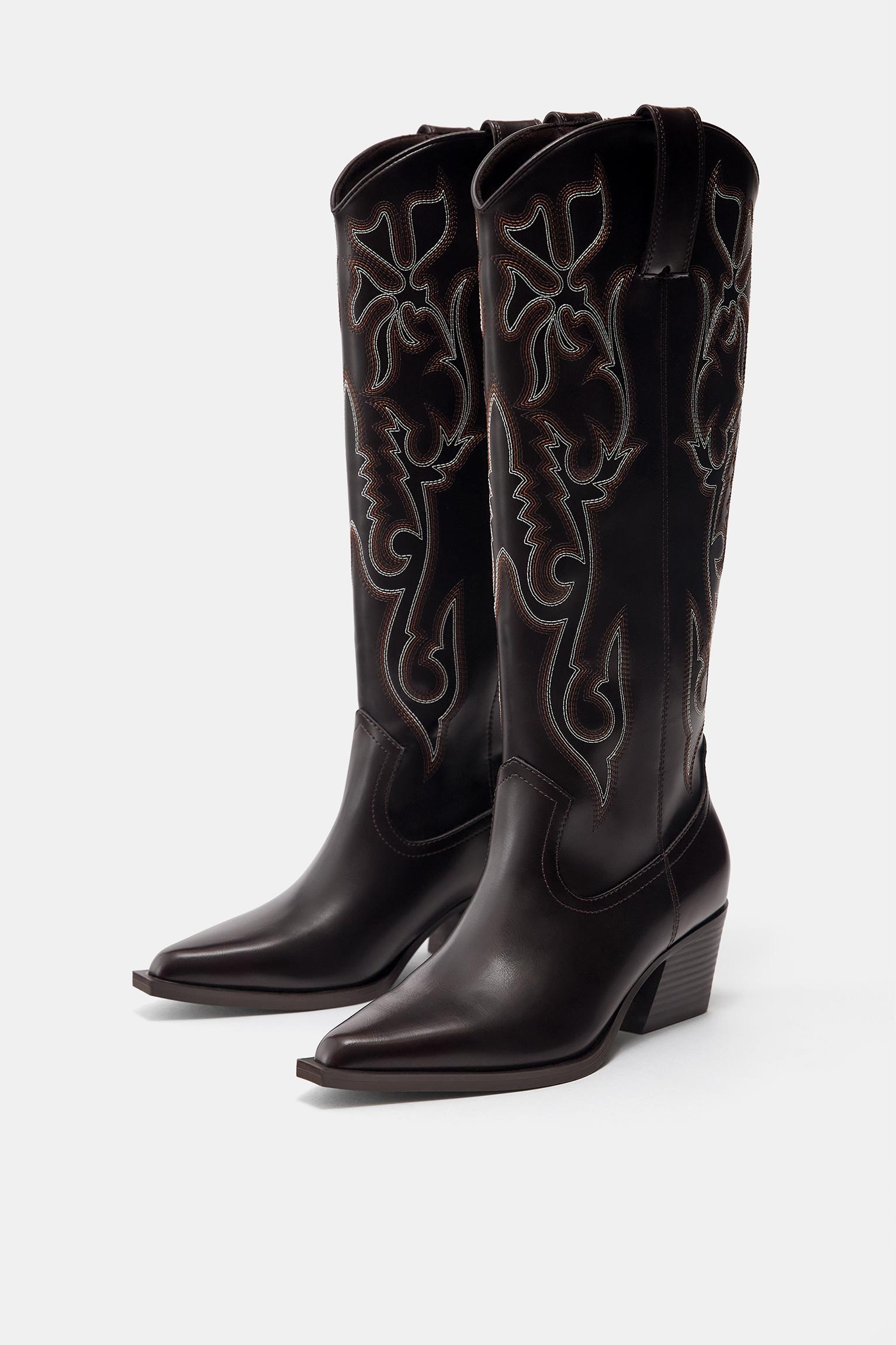 cowboy boots — Maroon