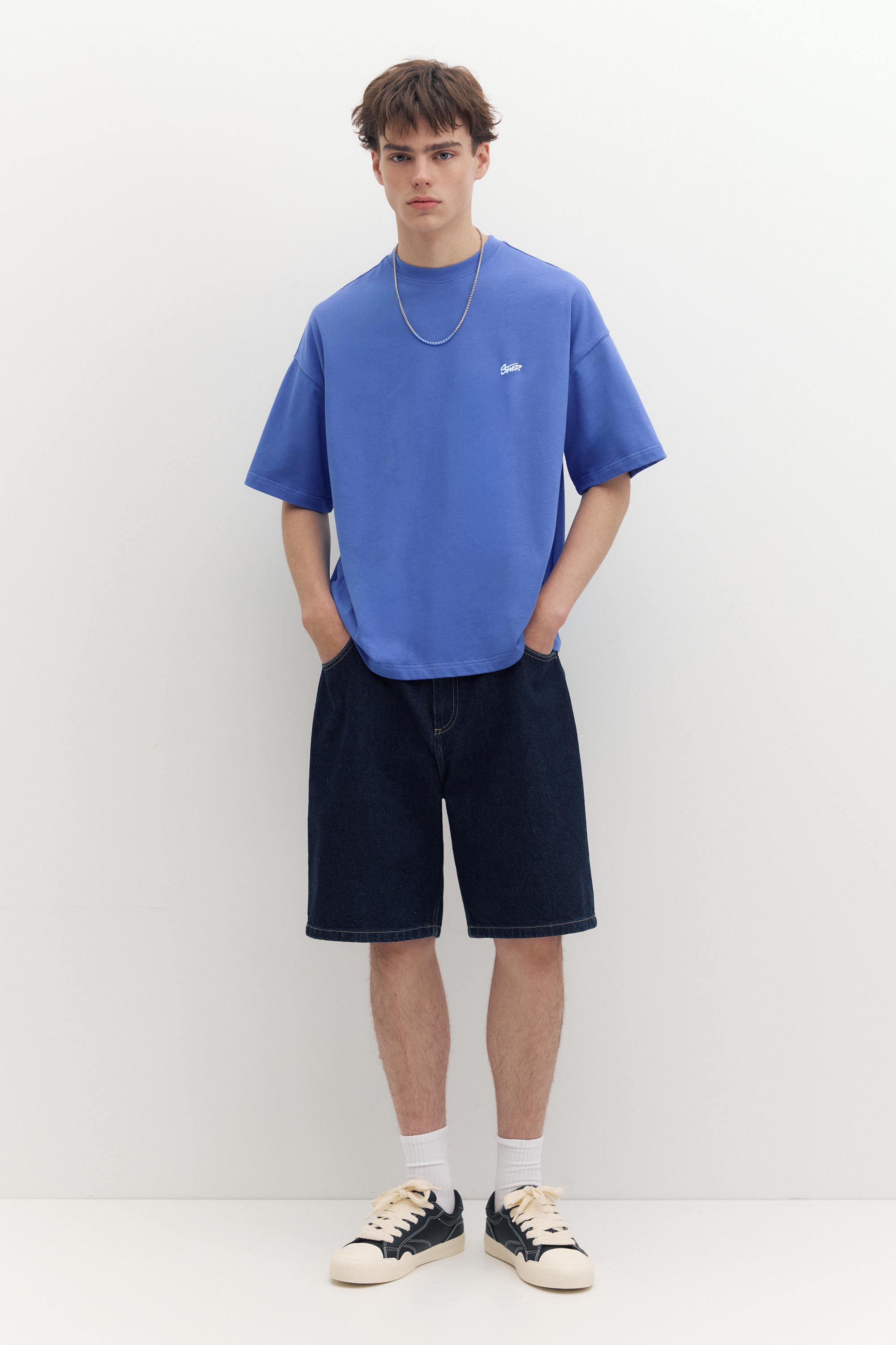 STWD logo boxy T-shirt — Blue