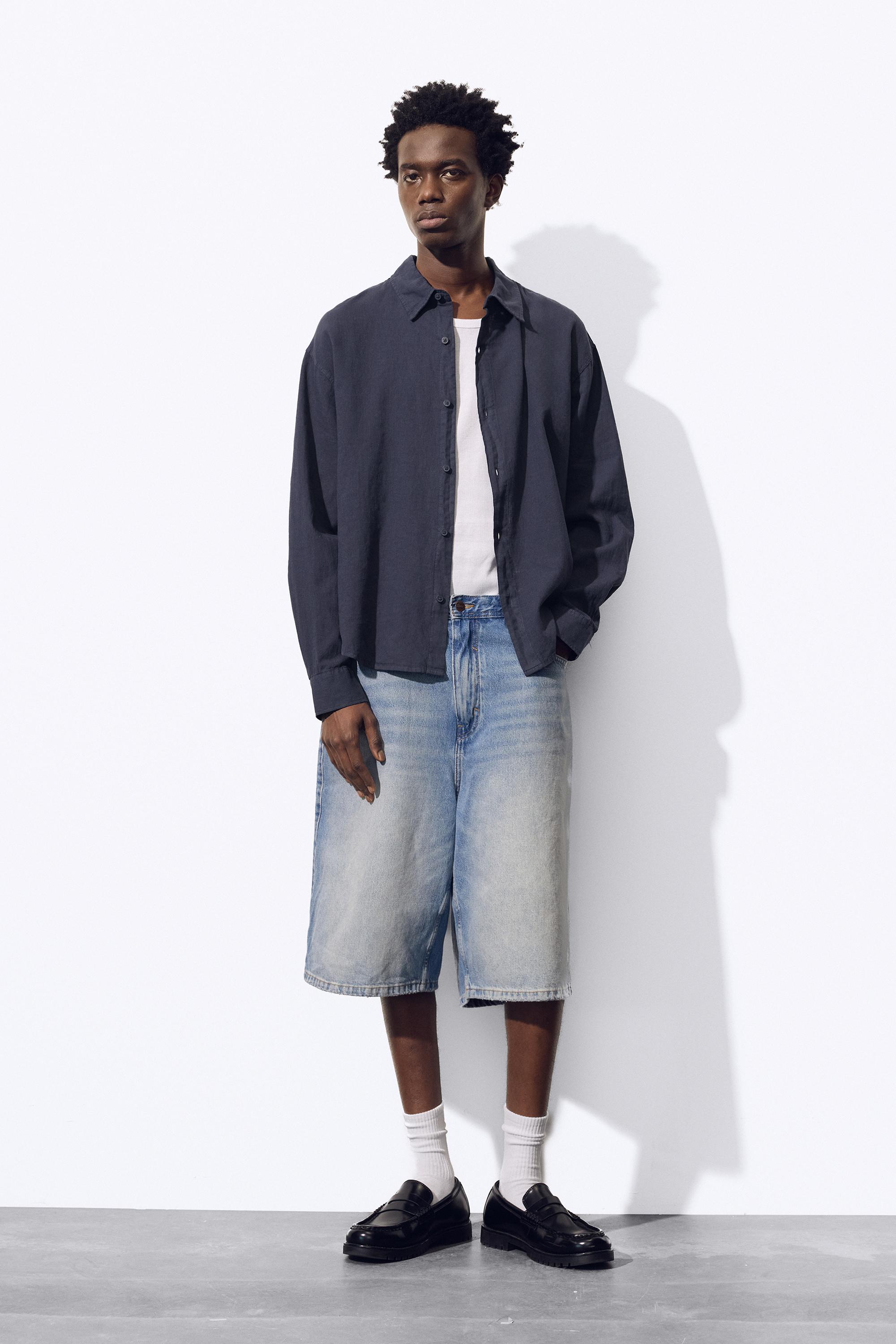 Ketenli gömlek - Görsel 17