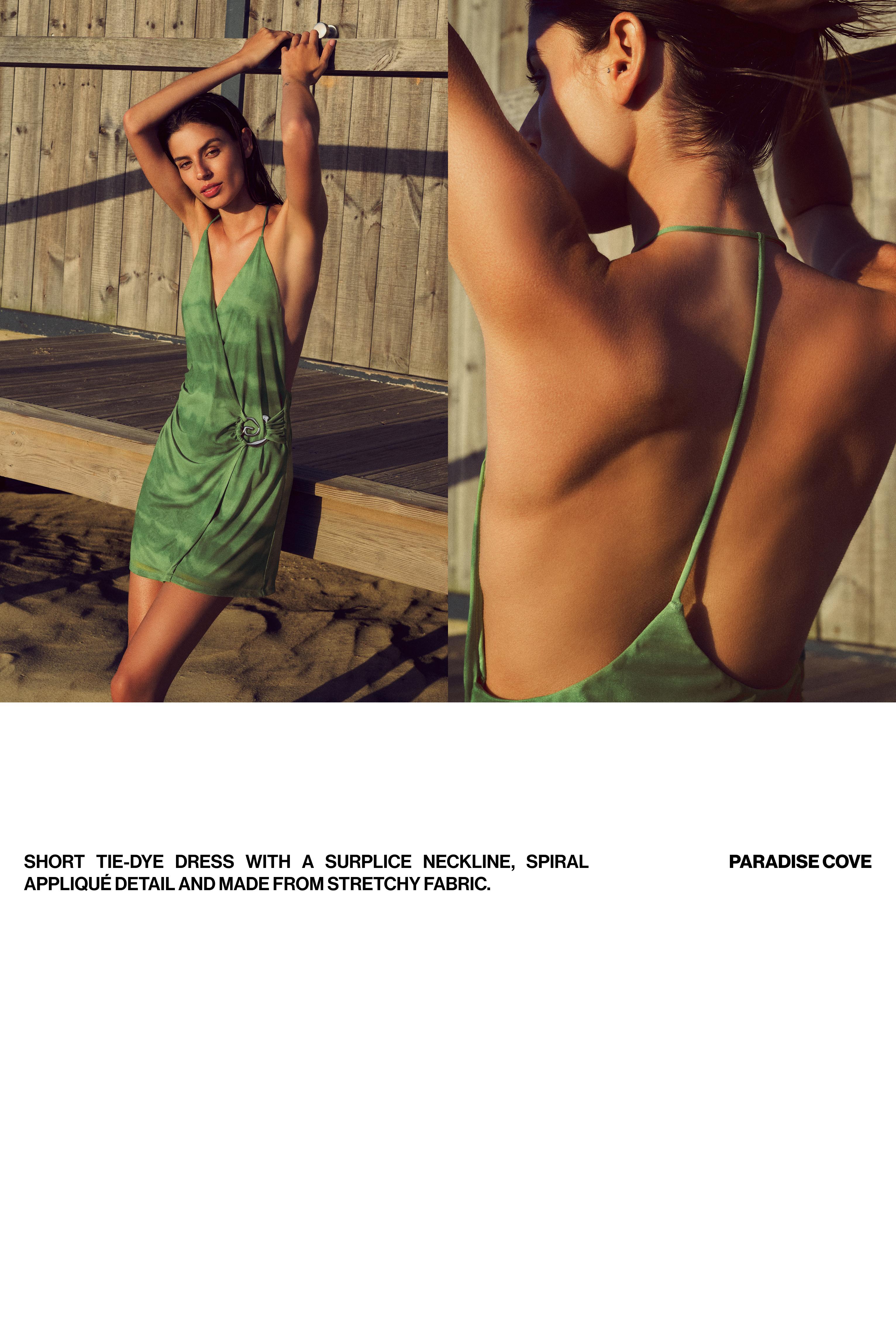 Short halter dress — Green