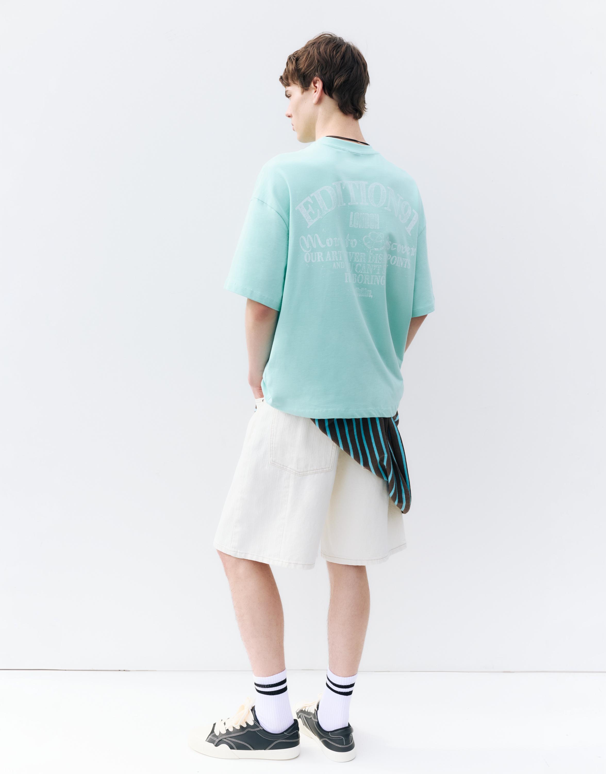 STWD boxy T-shirt — Turquoise