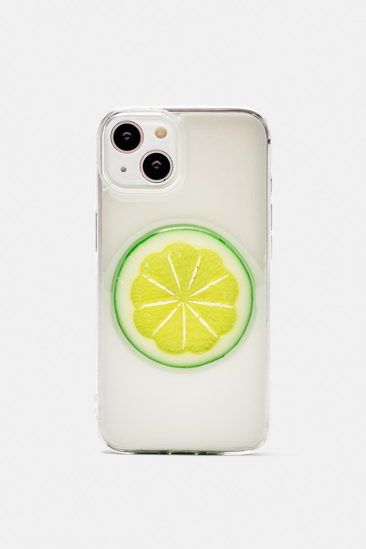 Transparent fruit iPhone case — Green