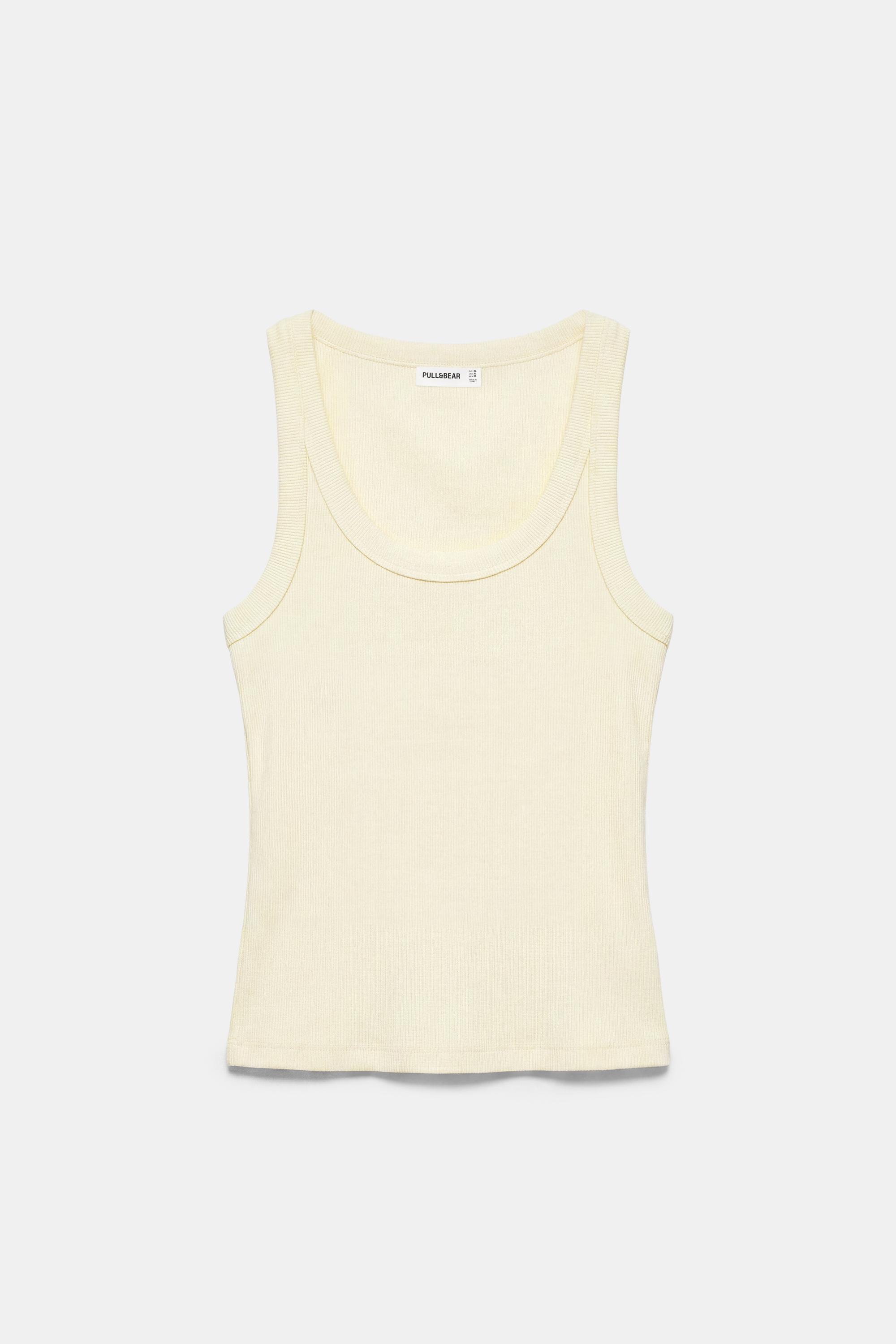 Basic tank top — Pale yellow