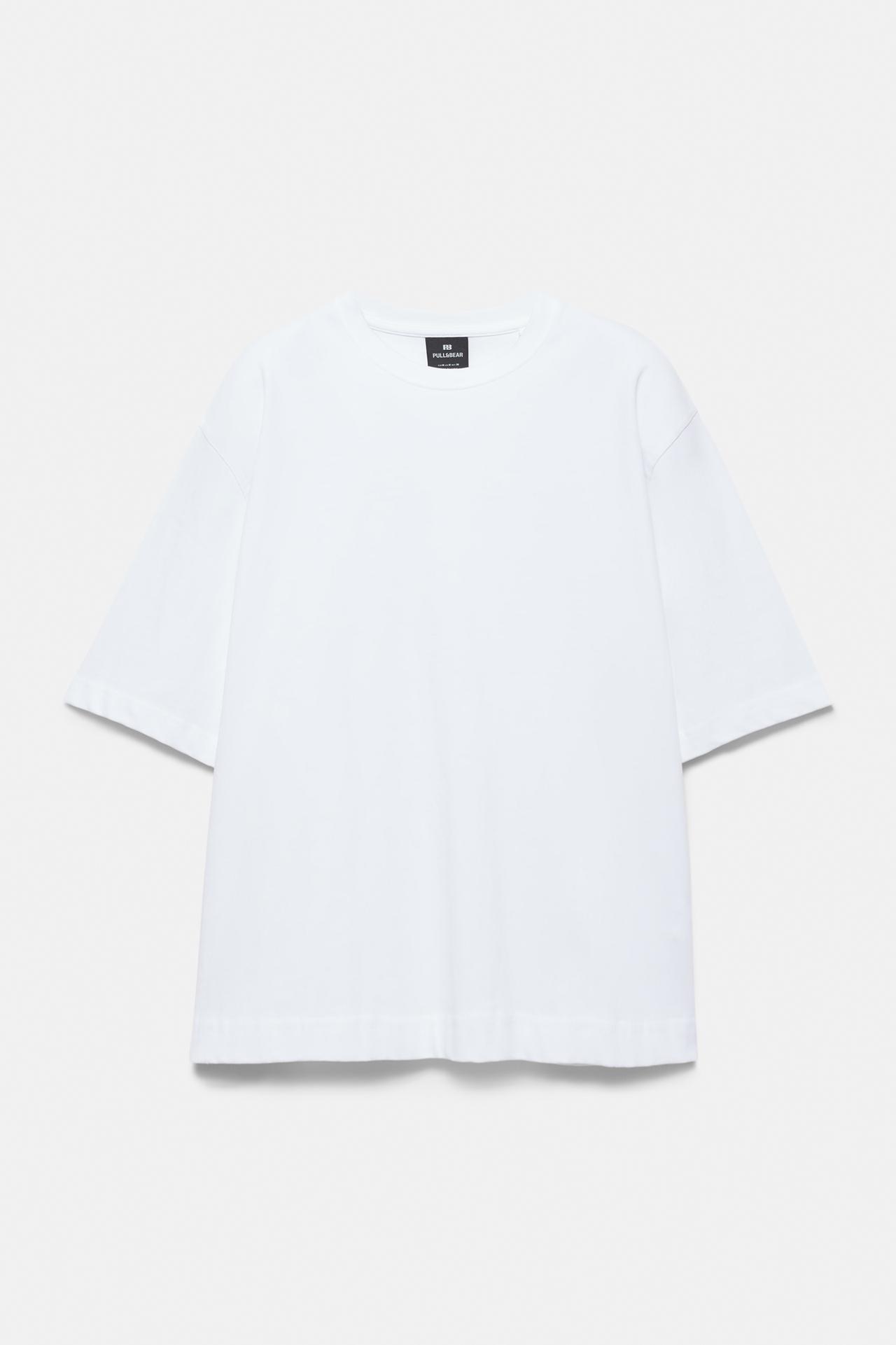 Cropped short sleeve T-shirt — Off white