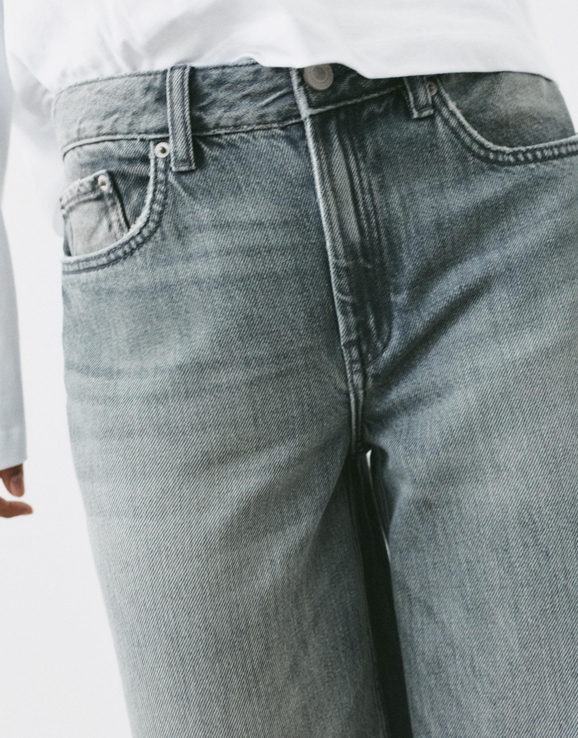 Oversize baggy jeans — Pearl grey