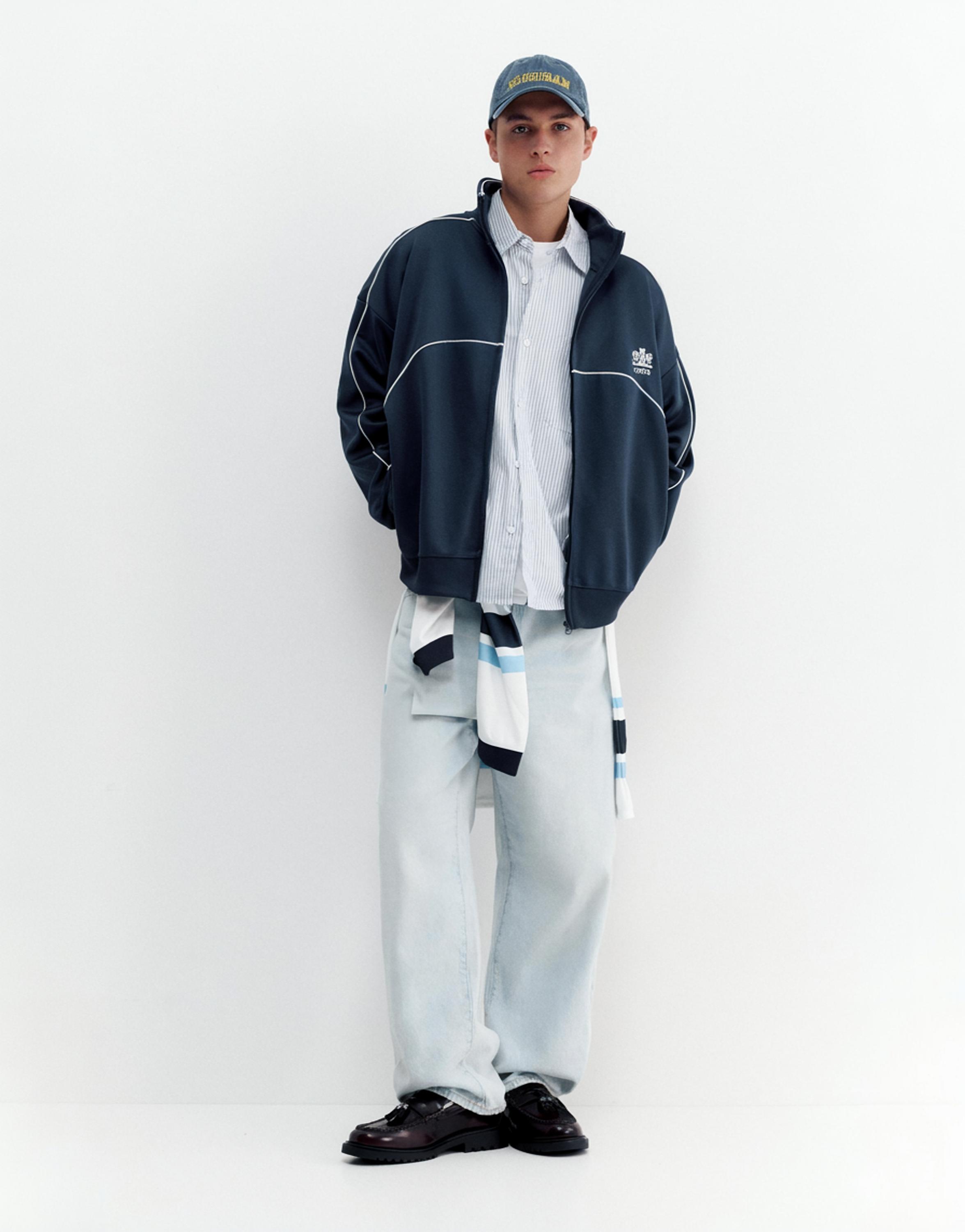 Fermuarlı nakışlı ceket - Görsel 6