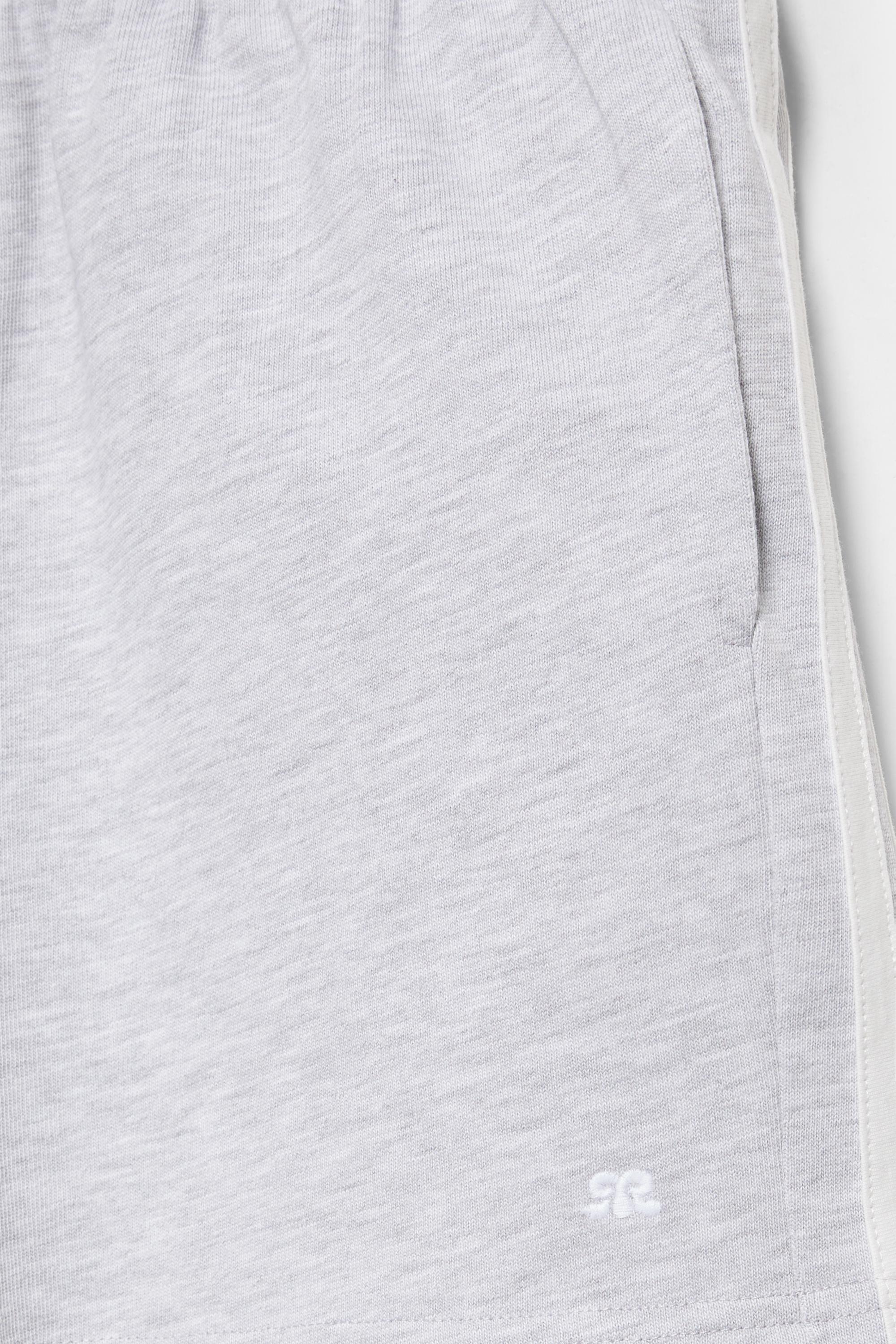 Sports shorts with side stripes — Grey marl