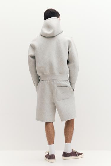 Neoprene-effect hoodie — Grey 2