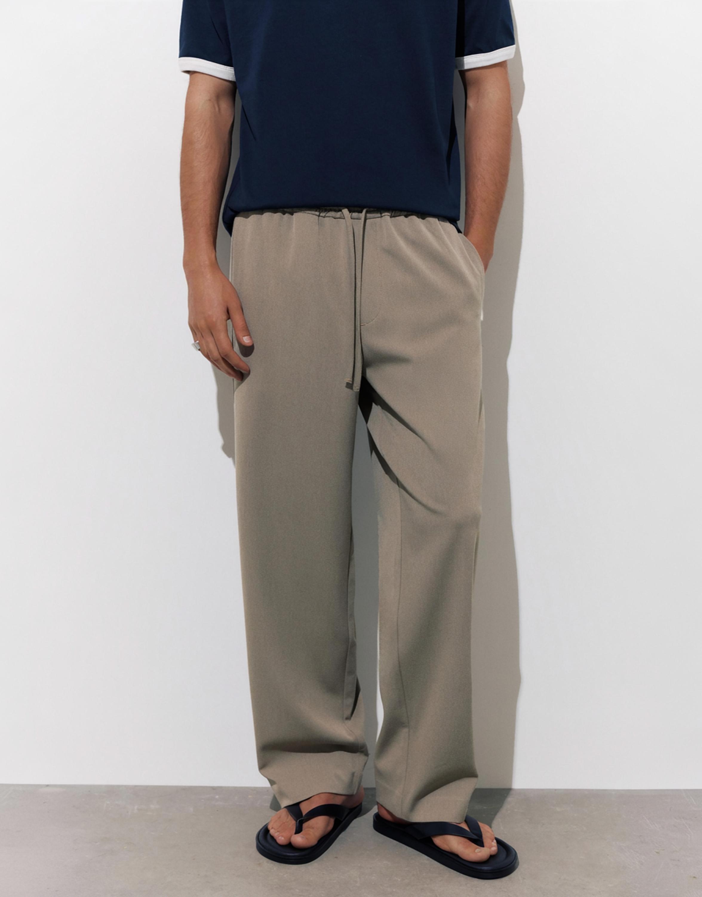 Tailored fit joggers — Taupe