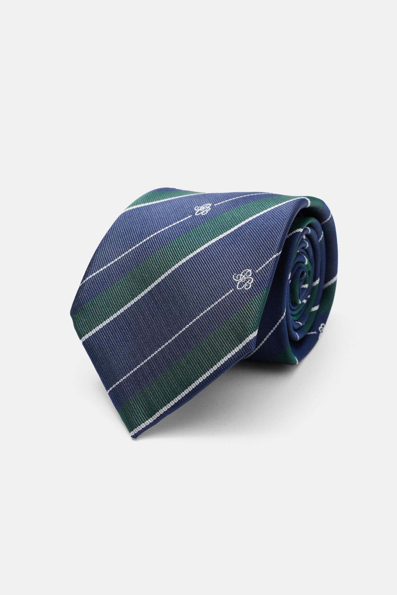 Striped tie — Blue