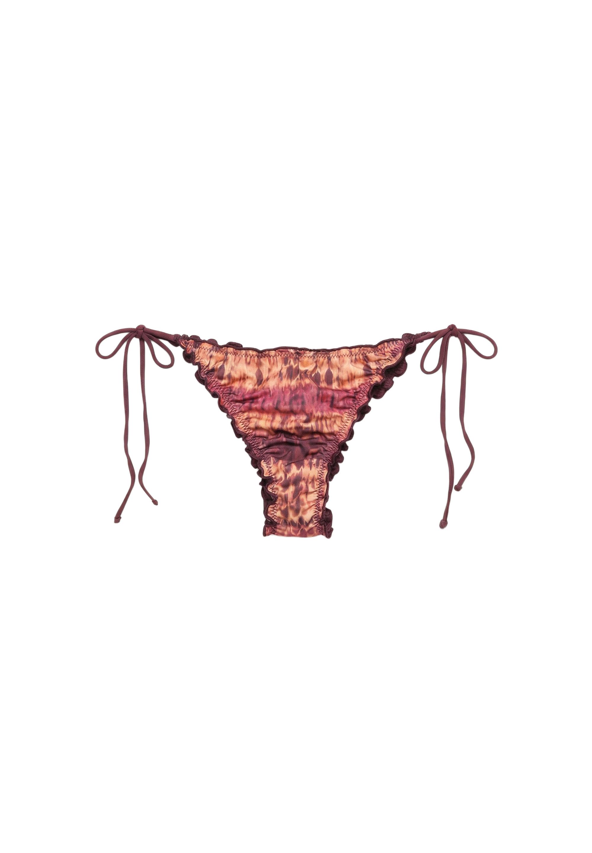 Tie-dye frill bikini bottoms — Orange