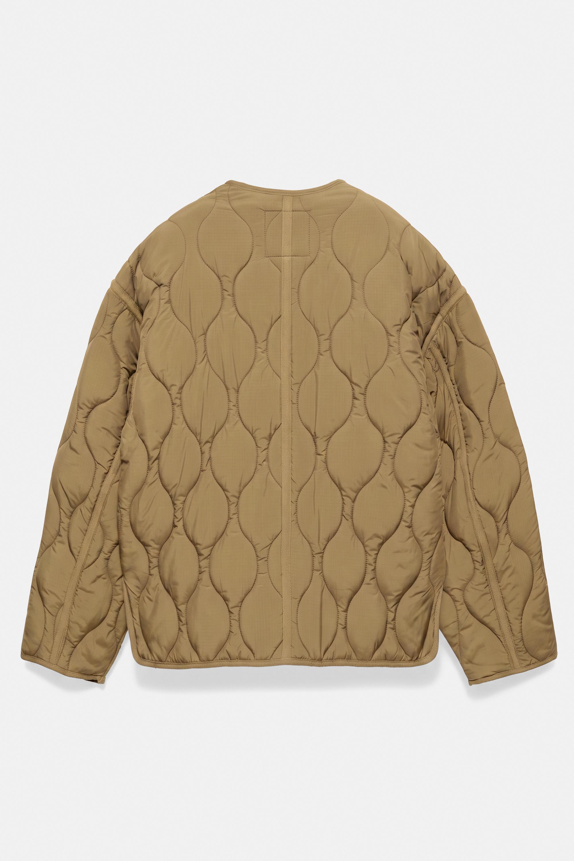 Puffer jacket with pockets — Dark khaki