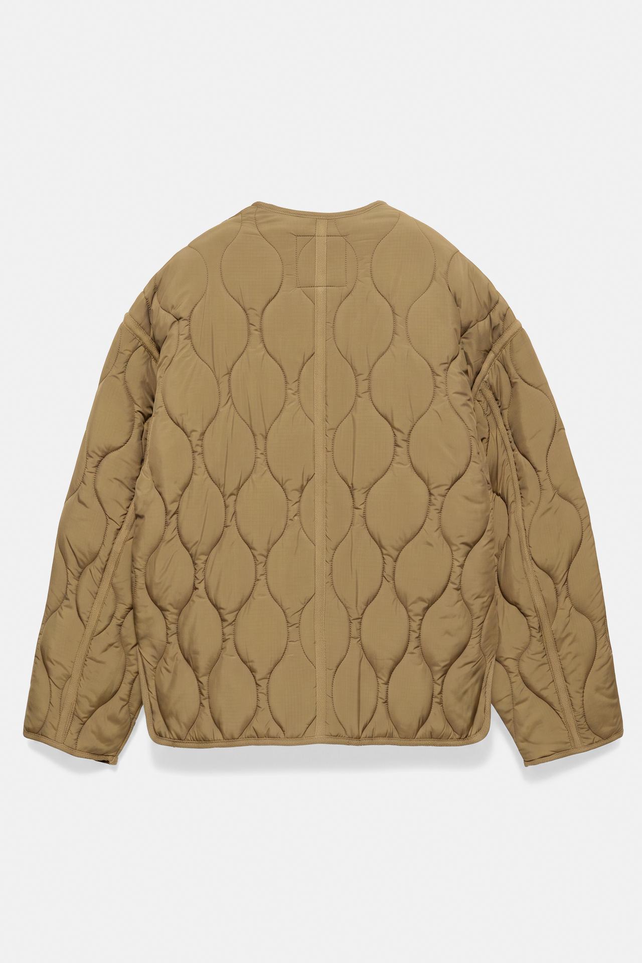 Puffer jacket with pockets — Dark khaki