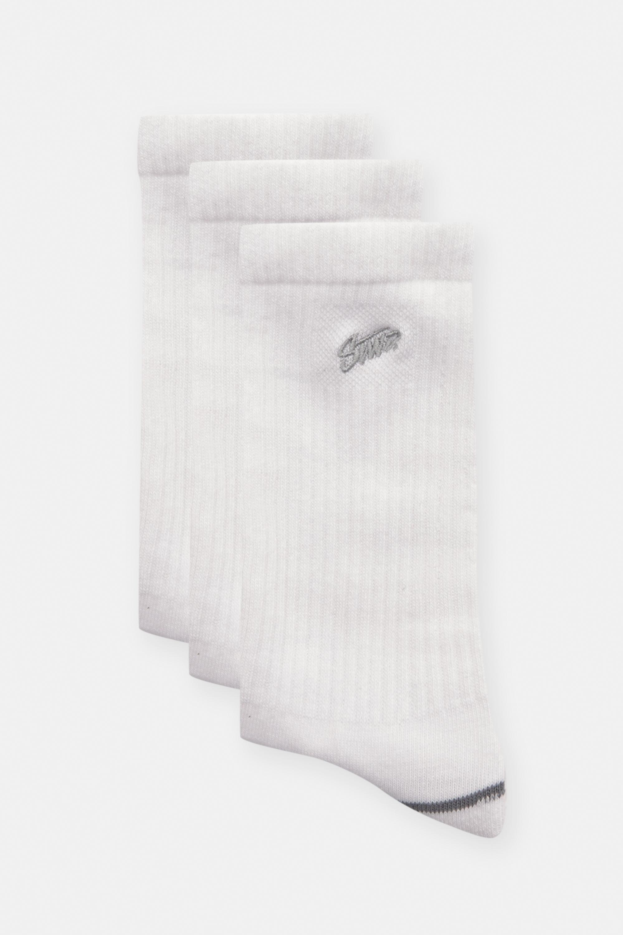 Pack of 3 pairs of sports socks — White