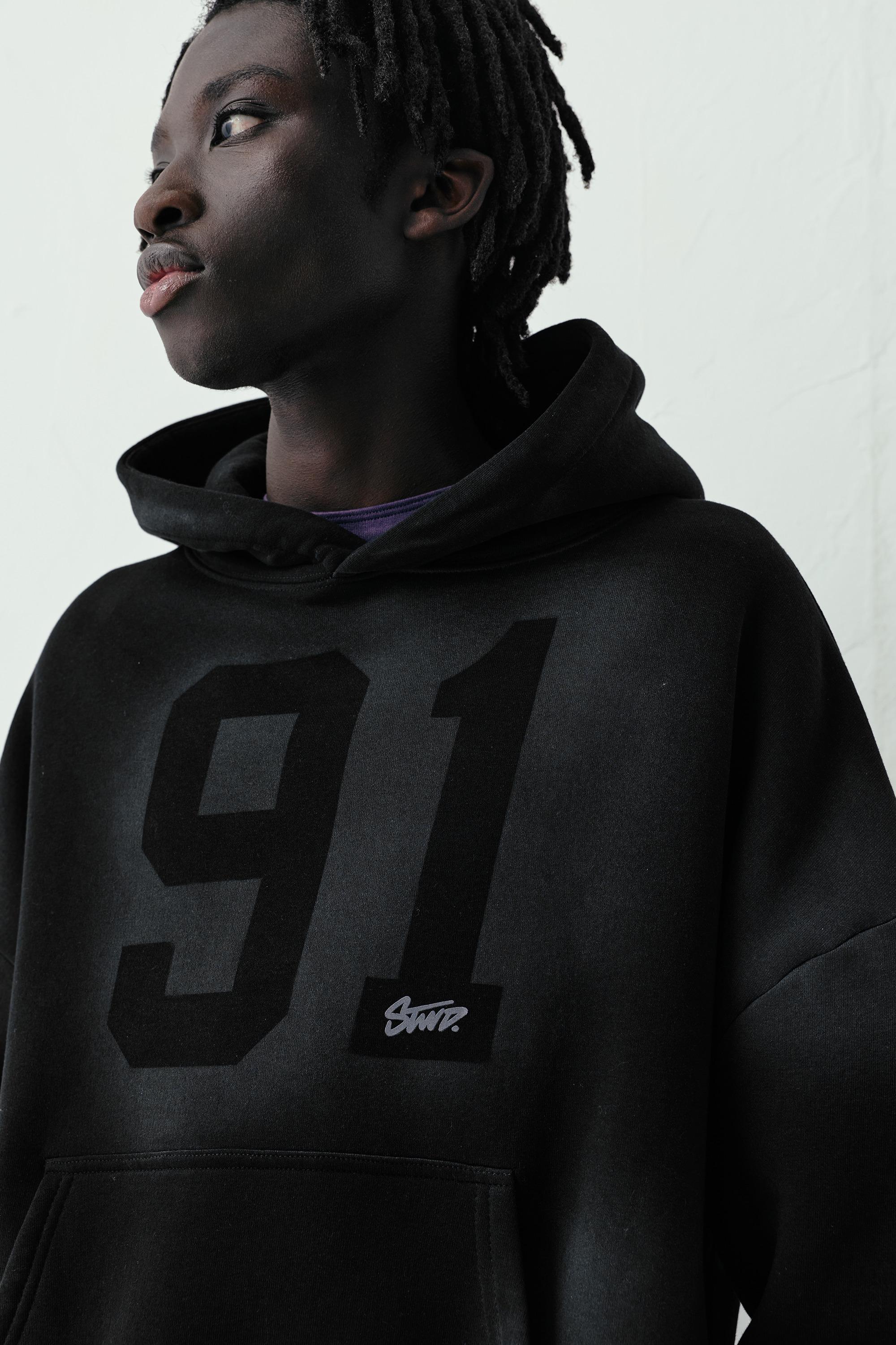 Siyah kapüşonlu sweatshirt STWD 91 - Görsel 28